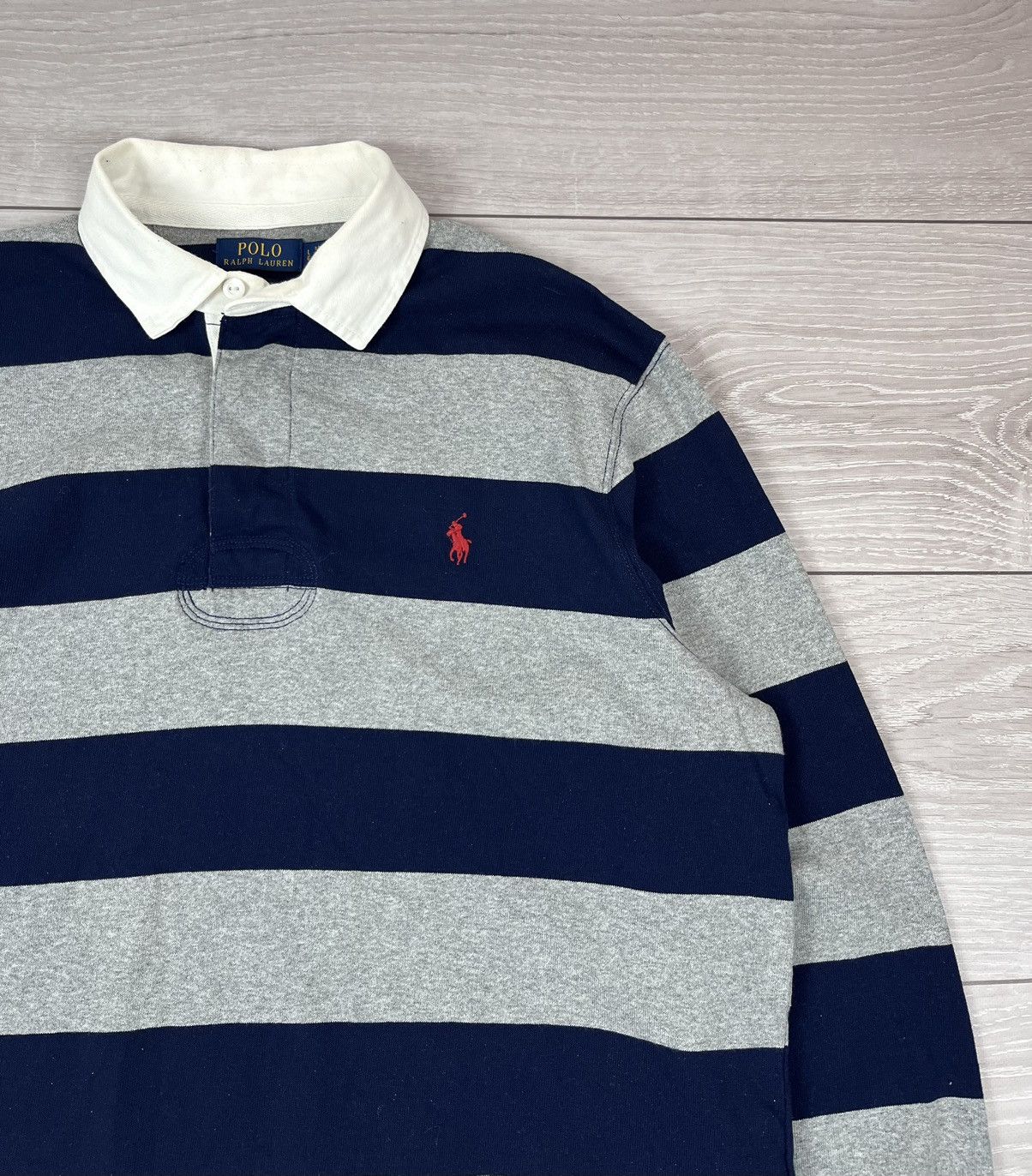 Polo Ralph Lauren Polo Ralph Lauren Striped Rugby Polo Shirt Size US XL / EU 56 / 4 - 5 Thumbnail