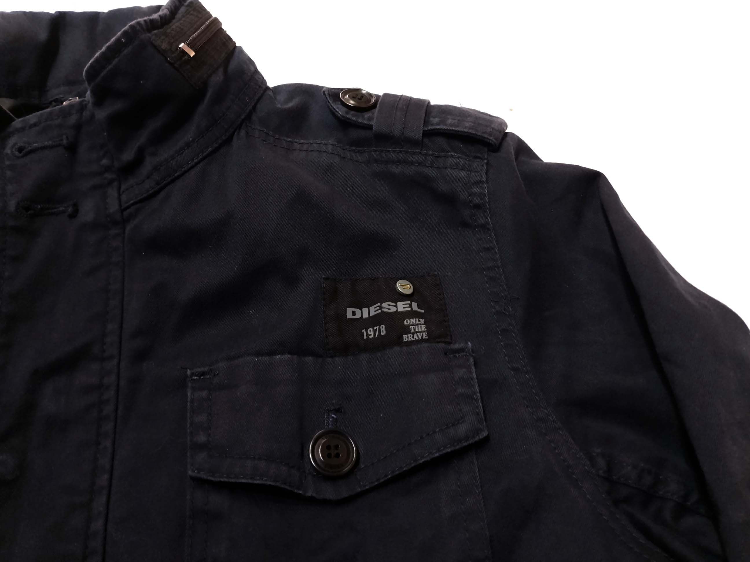 Diesel Diesel Long Utility Denim Jacket – Dark Blue, Size L, Hooded Size US L / EU 52-54 / 3 - 2 Thumbnail