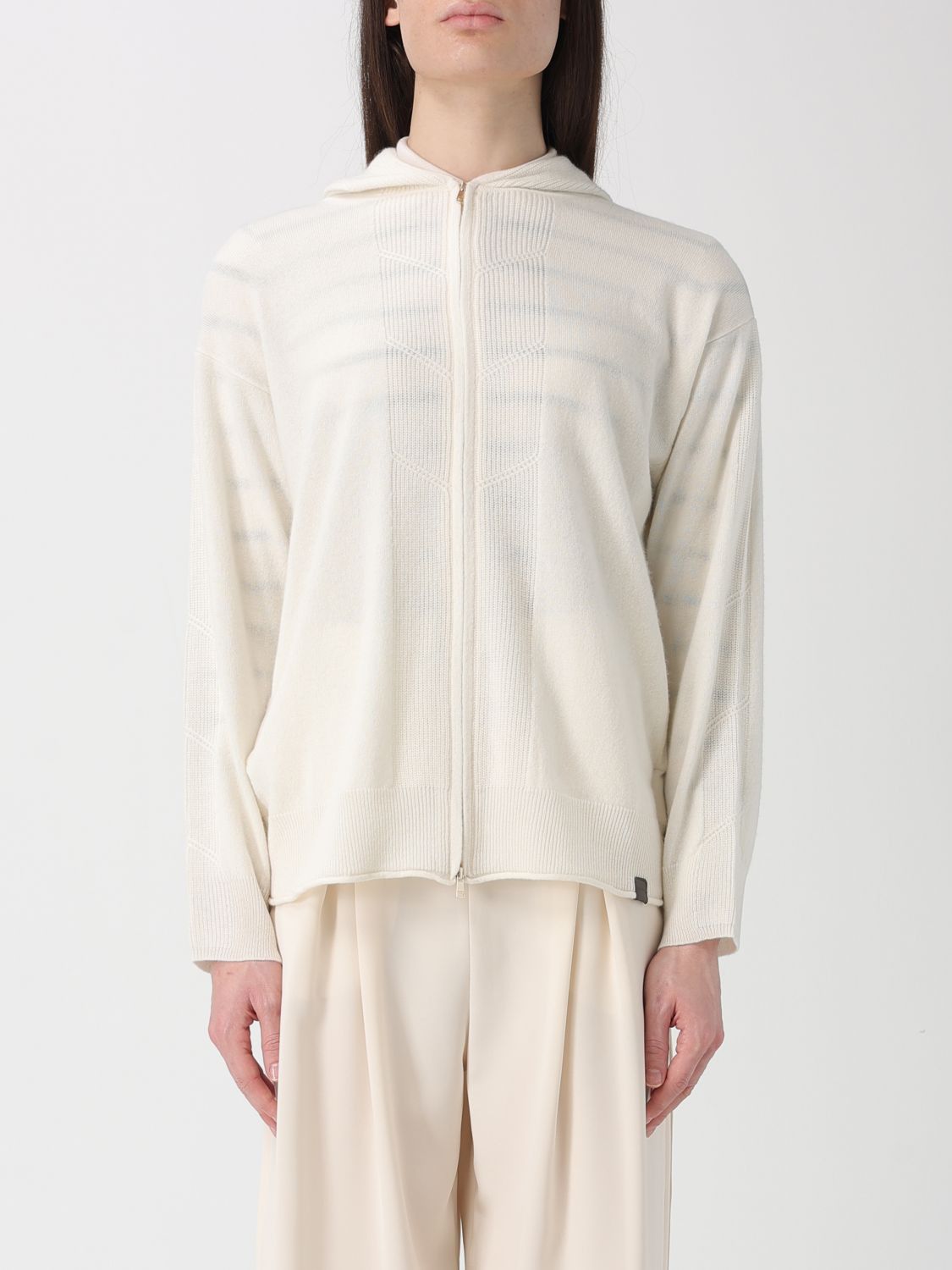Max Mara Max Mara Sweater Woman White Size L / US 10 / IT 46 - 1 Thumbnail