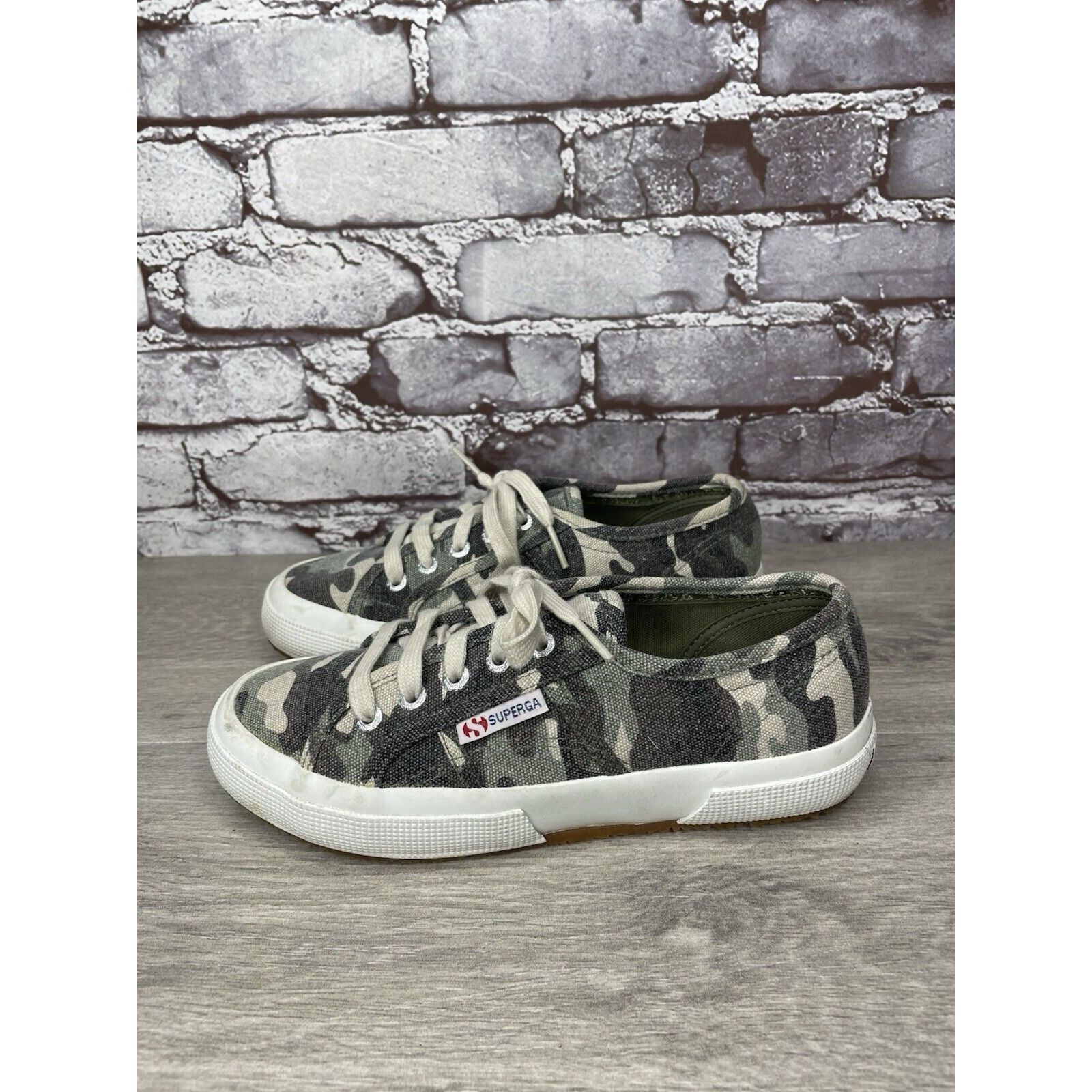 Superga Superga Camo Army Canvas Fabric Lace Up Casual Sneakers Shoe Size US 6 / IT 36 - 22 Thumbnail