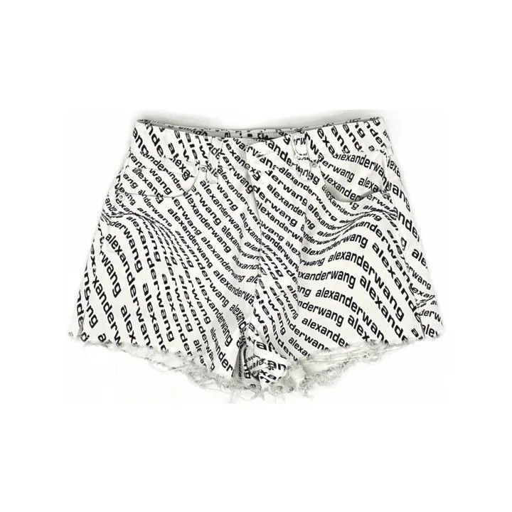 Alexander Wang Alexander Wang SS22 White Printed Casual Shorts - Size 25" / US 0 / IT 36 - 2 Thumbnail