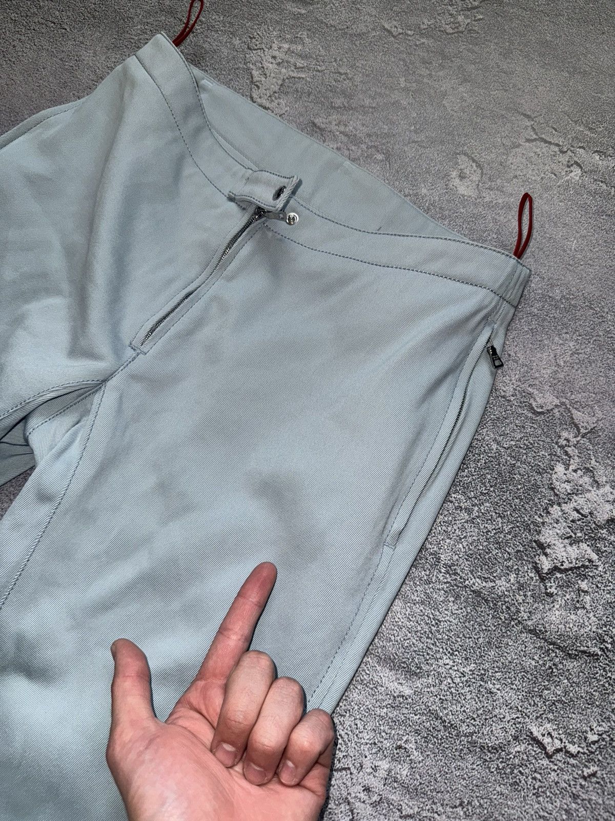 Prada × Vintage Prada 42 blue zip vintage sweat pant trouser chino zip jean Size 28" / US 6 / IT 42 - 17 Thumbnail