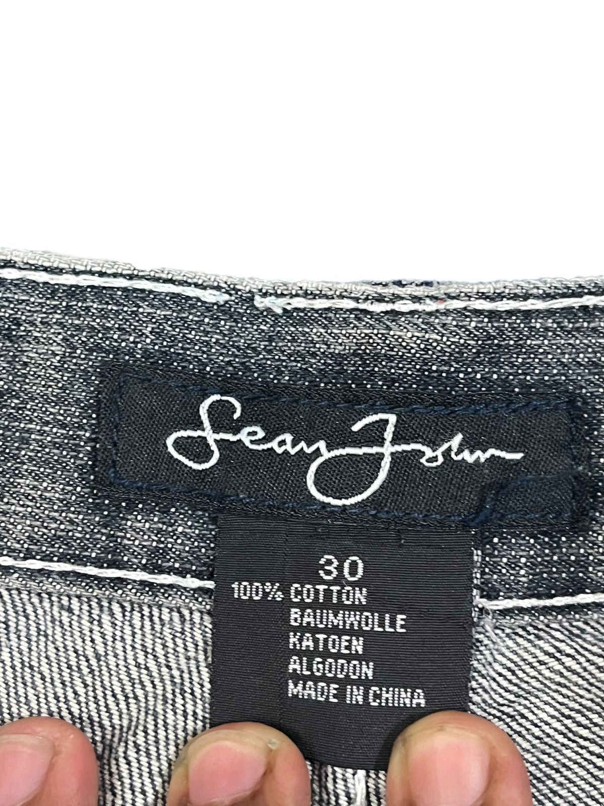 Sean John Vintage Sean John Baggy Embroiddery Denim Size US 31 - 6 Thumbnail