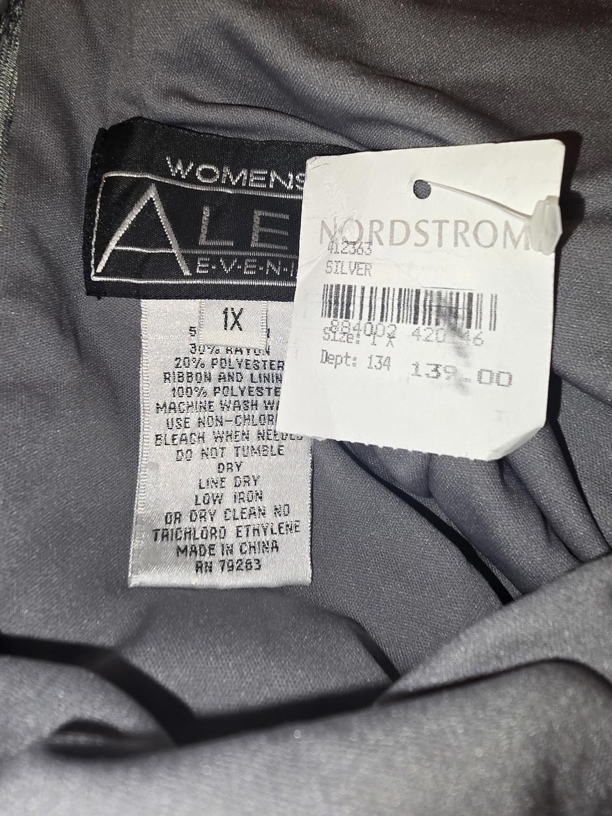 Designer Alex Evenings Petite Embroidered Belted 3/4-Sleeve Blouse Size XL / US 12-14 / IT 48-50 - 3 Thumbnail