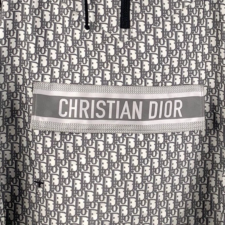Dior Dior Gray logo jacquard full print hooded drawstring half Size US S / EU 44-46 / 1 - 4 Thumbnail