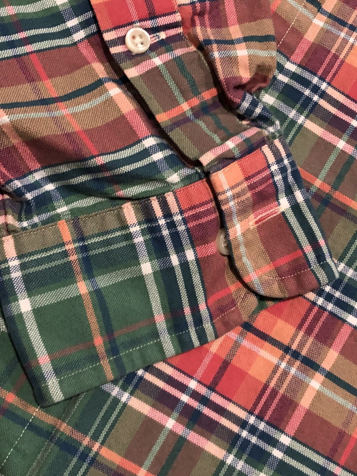 Polo Ralph Lauren × Vintage Vtg 90s Polo Ralph Lauren Plaid Button Down Size US L / EU 52-54 / 3 - 4 Thumbnail