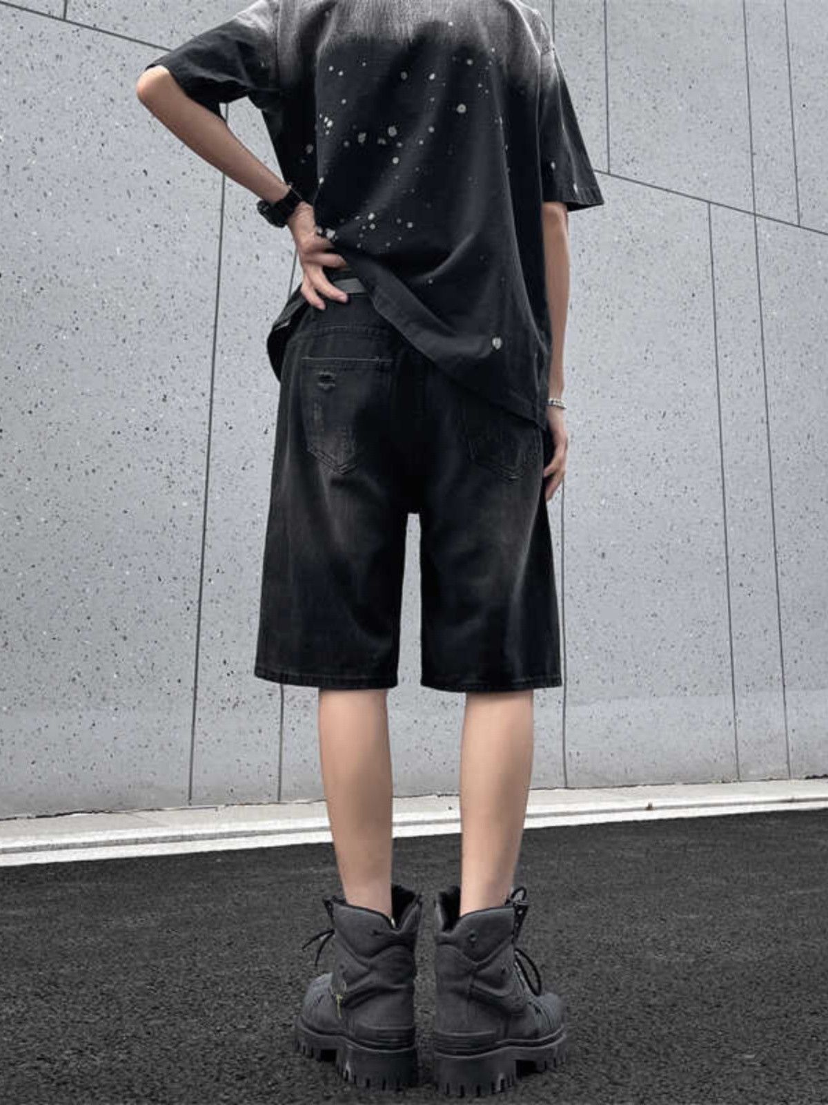 Japanese Brand × Jean Casual loose hole versatile denim shorts Size US 32 / EU 48 - 4 Thumbnail