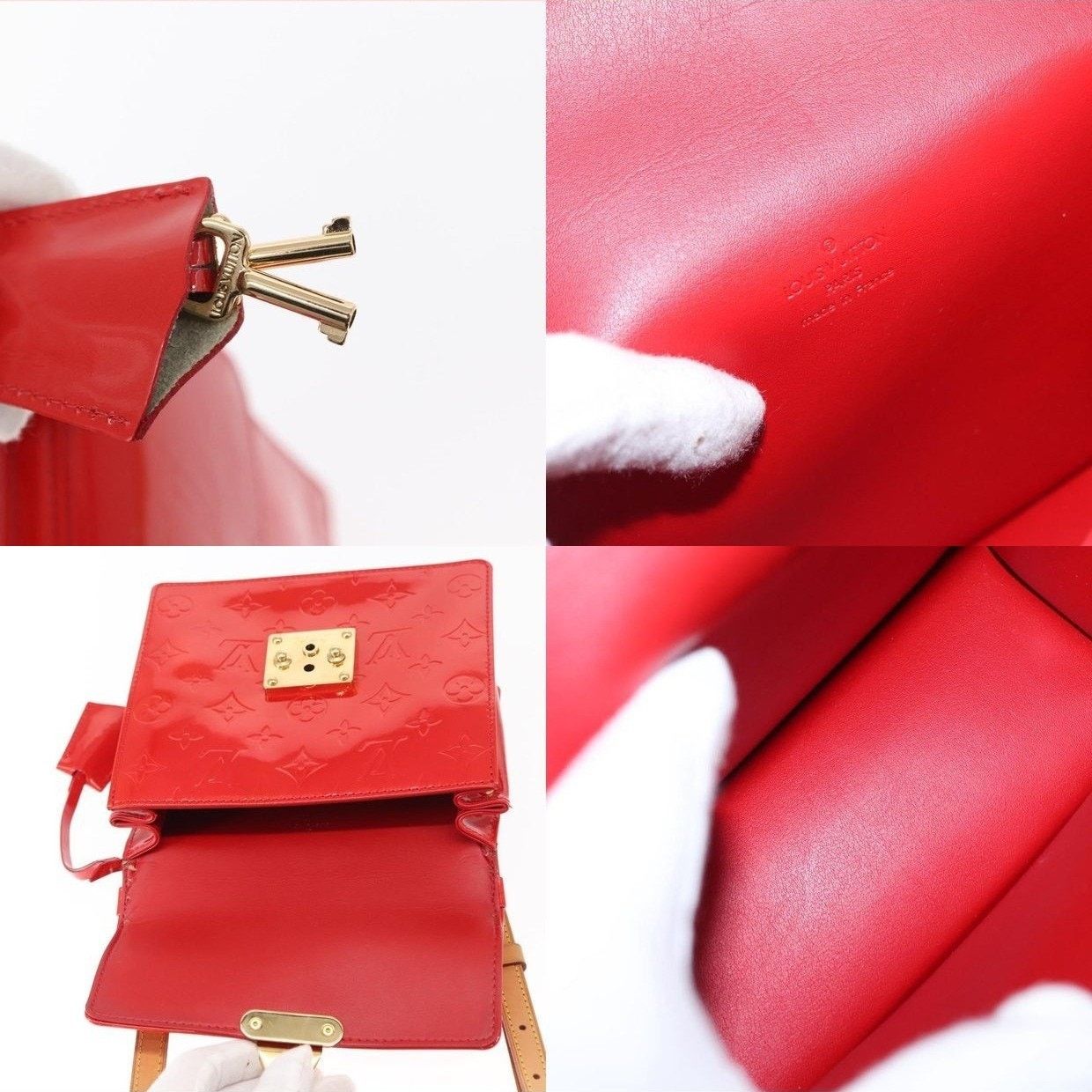Louis Vuitton Louis Vuitton Monogram Vernis Spring Street Handbag Red Size ONE SIZE - 15 Thumbnail