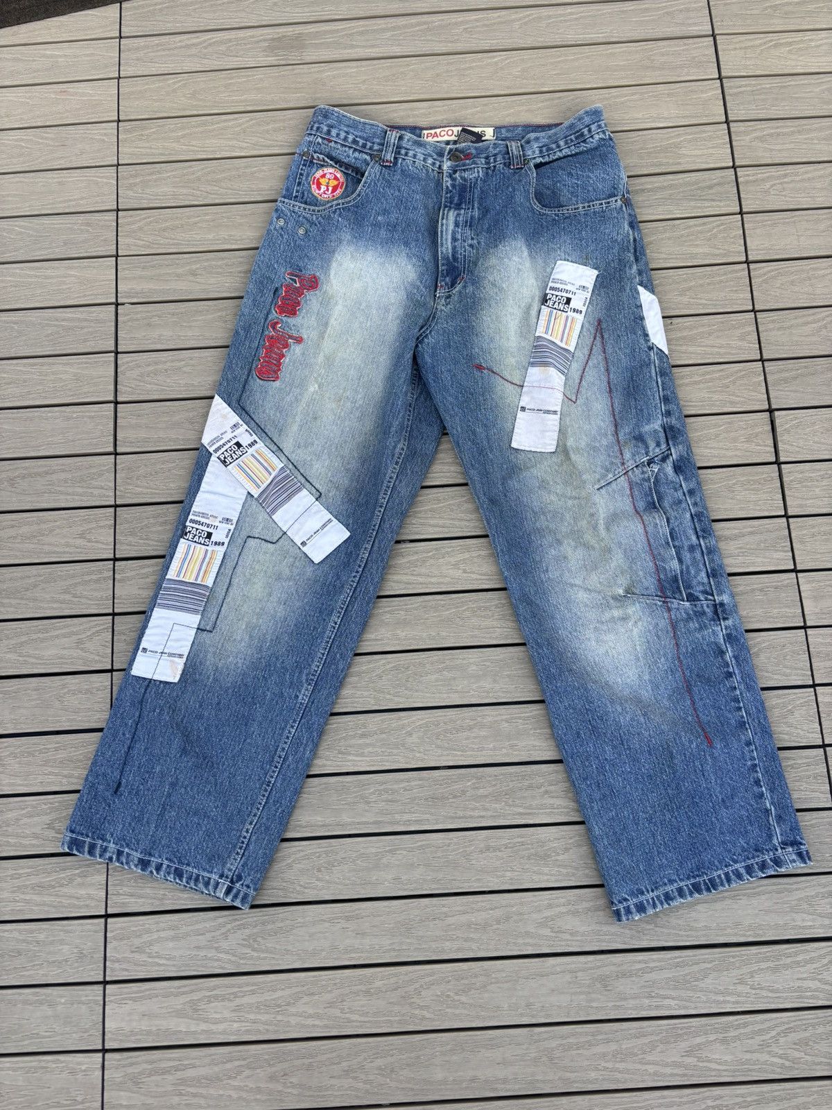 Other Vintage 2005 Paco Jeans Barcode Patch Baggy Denim 36x32 Y2K Size US 36 / EU 52 - 1 Thumbnail