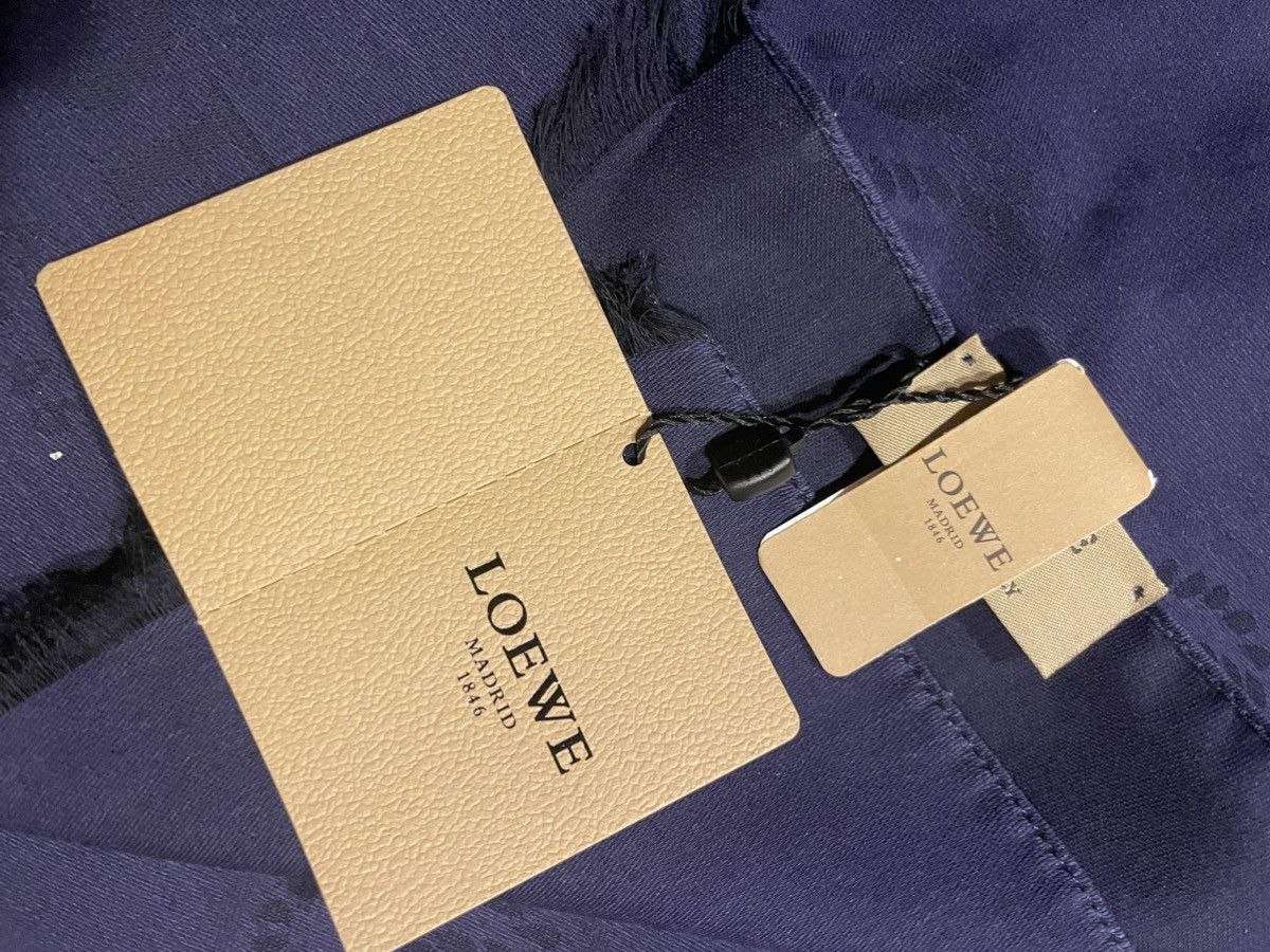 Loewe Loewe navy blue scarf Size ONE SIZE - 4 Thumbnail