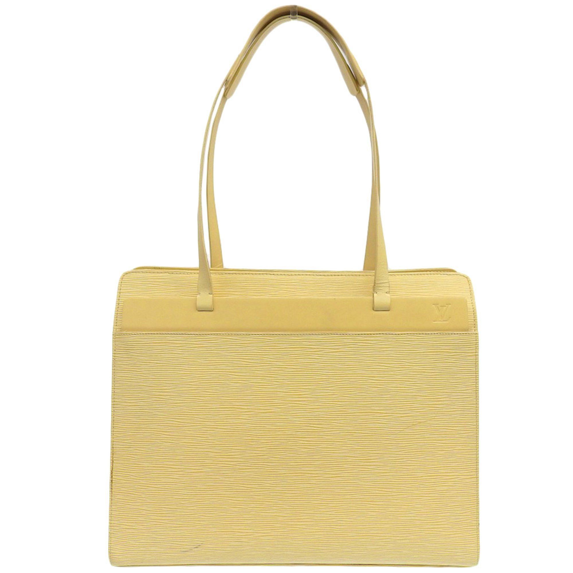 Louis Vuitton Epi Croisette Gm Tote Bag Handbag M5250A Vanilla Light Yellow Women's