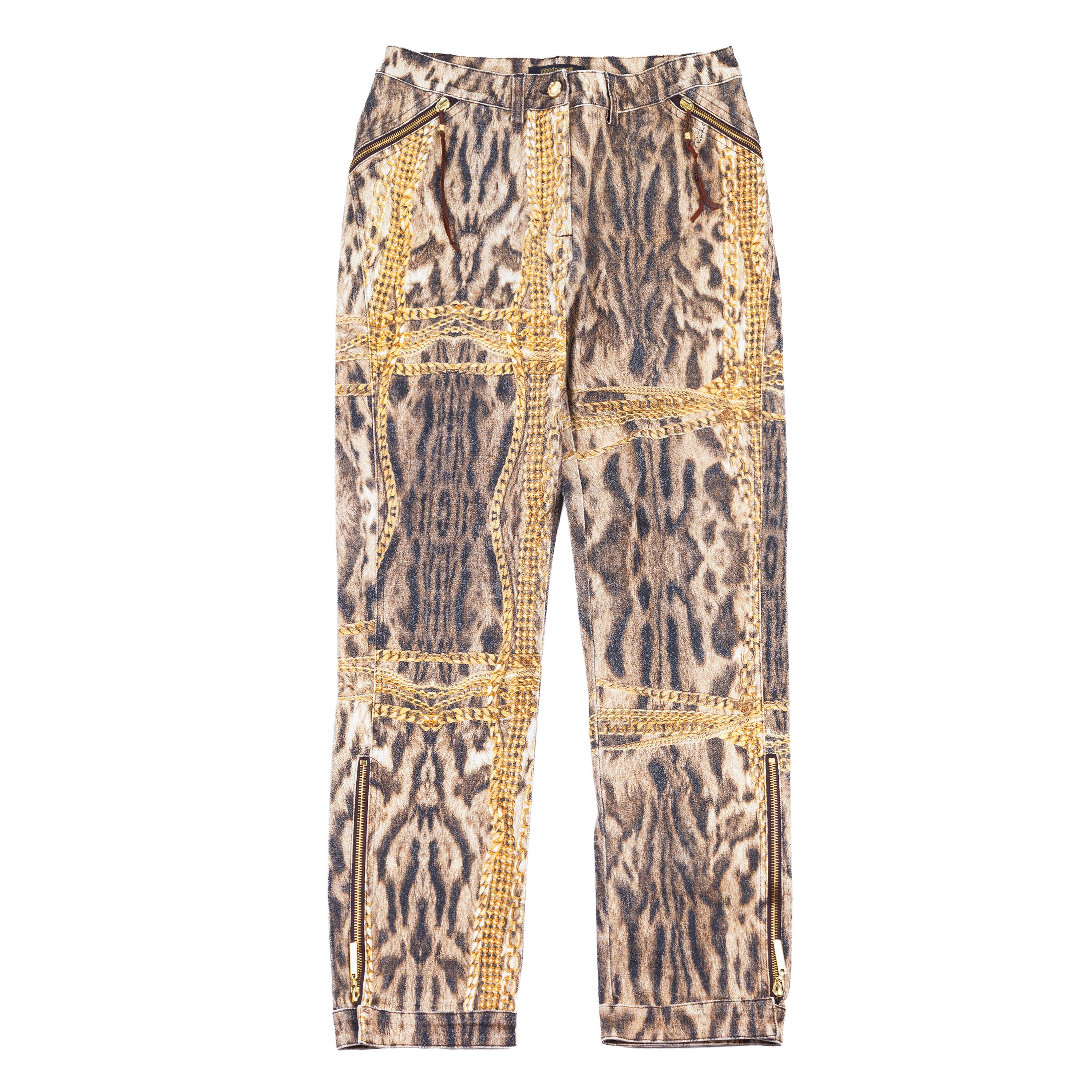 Roberto Cavalli Roberto Cavalli F/W 2003 Gold Legacy Leopard Pants Size US 26 / EU 42 - 1 Thumbnail