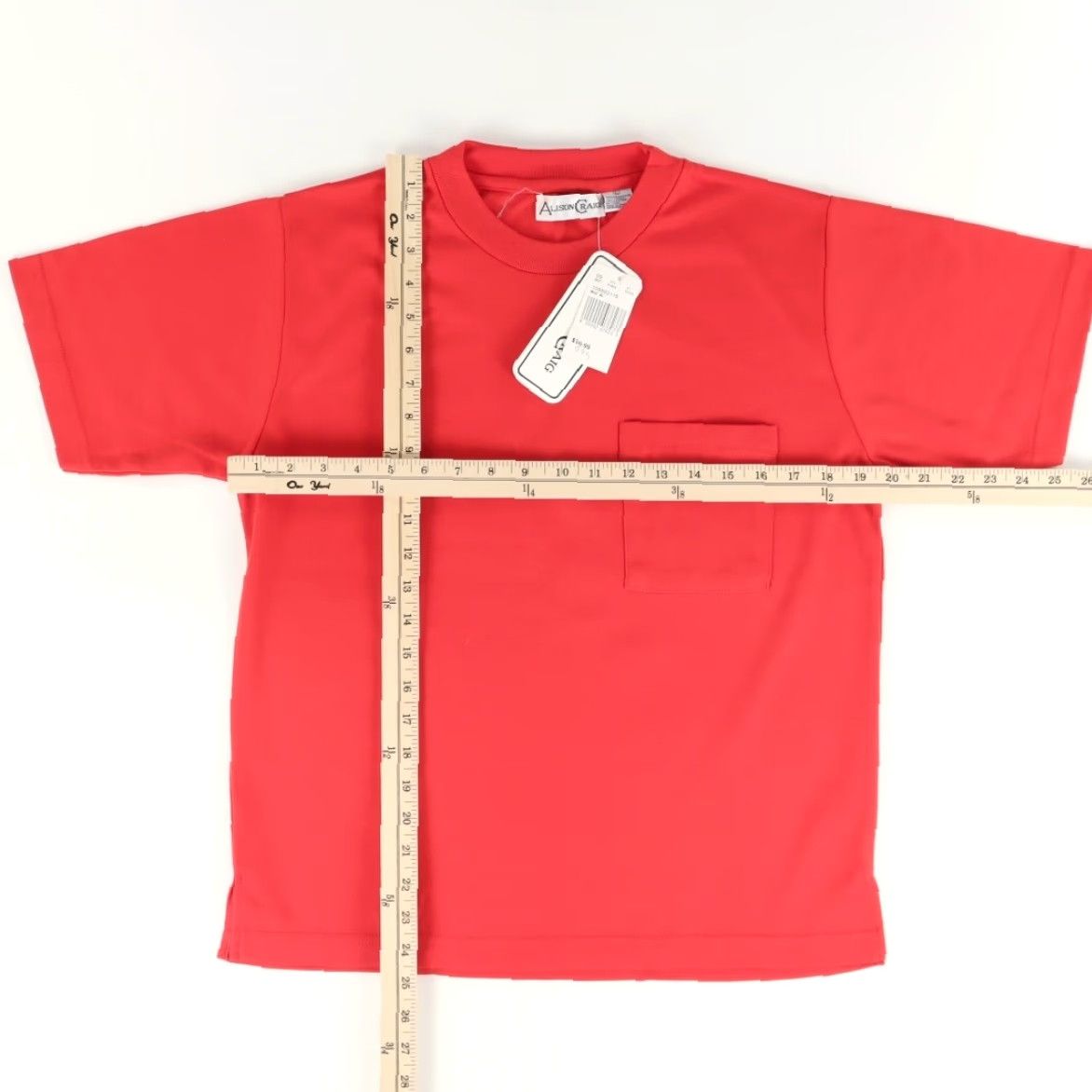 Vintage VTG Alison Graig Pocket Solid Basic Red Women's L Shirt Size L / US 10 / IT 46 - 3 Thumbnail