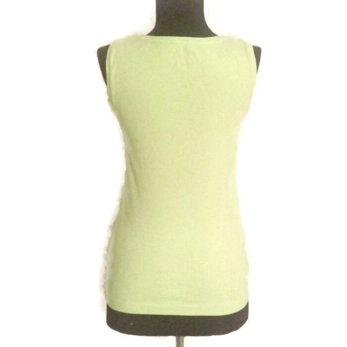 Chicos Chicos Size 0 S 4 Tank Top Womens Lime Green Ribbed Sleevele Size S / US 4 / IT 40 - 4 Thumbnail