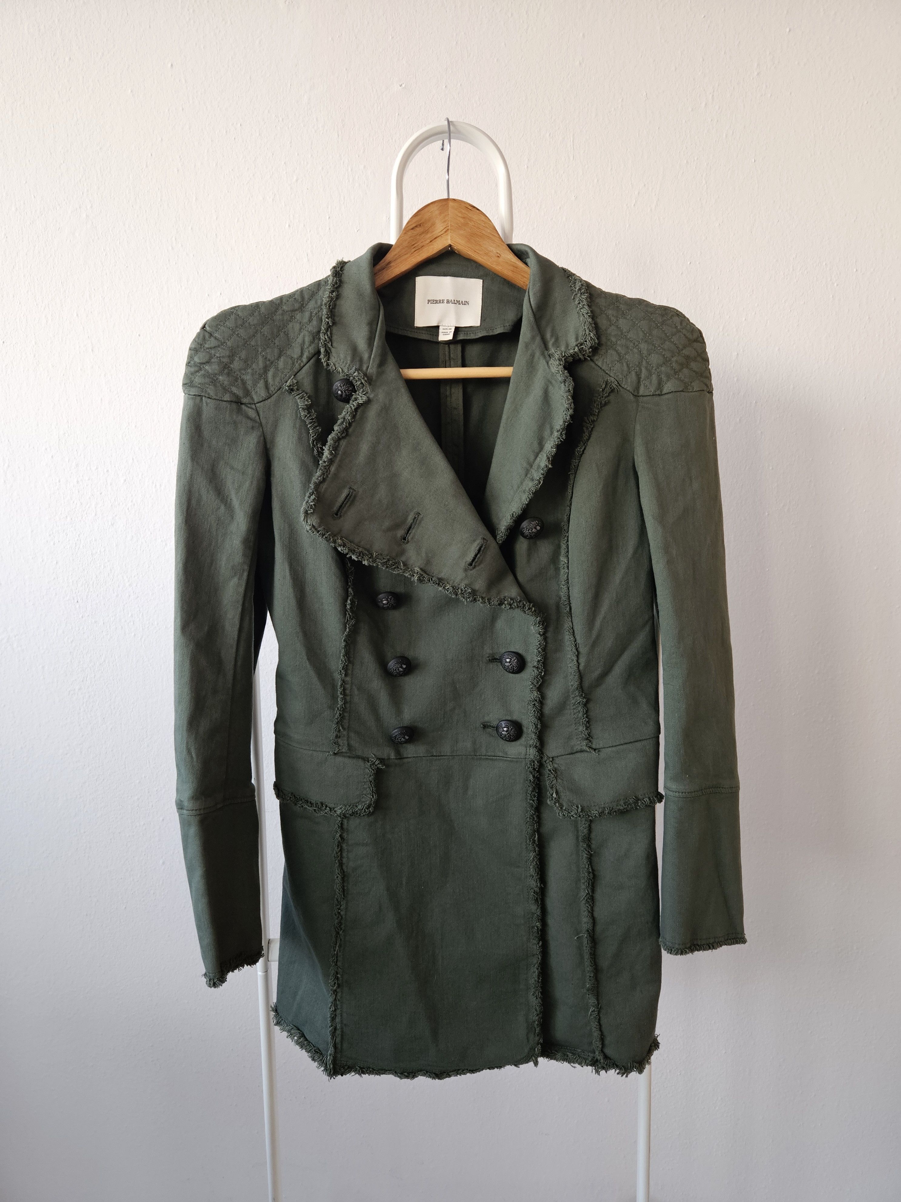 Pierre Balmain Pierre Balmain raw edge double breasted napoleon coat Size XS / US 0-2 / IT 36-38 - 2 Thumbnail