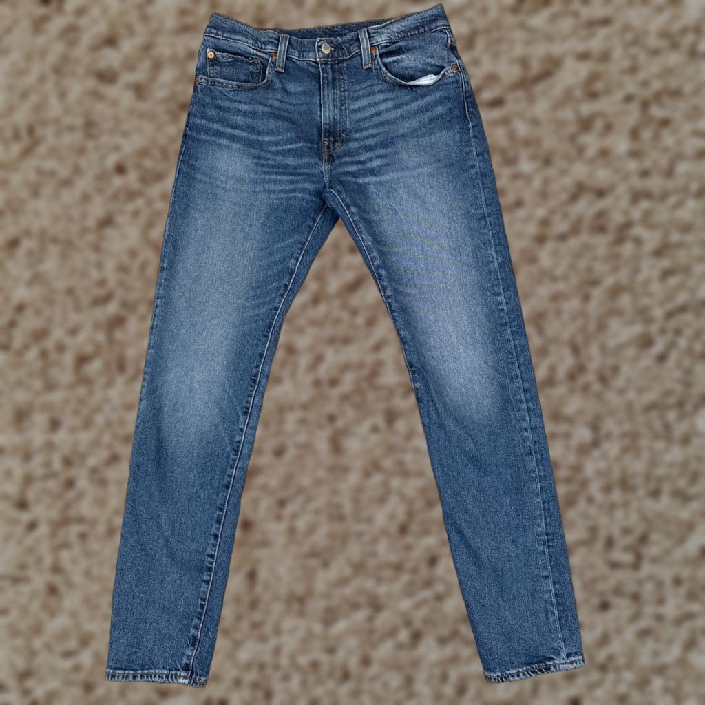 Levi's VINTAGE Levi's 512 Jeans Adult 33 Blue Denim Distressed 5-Pocket Regular Fit Cotton 32x30 Jeans Mens Size US 33 - 1 Thumbnail