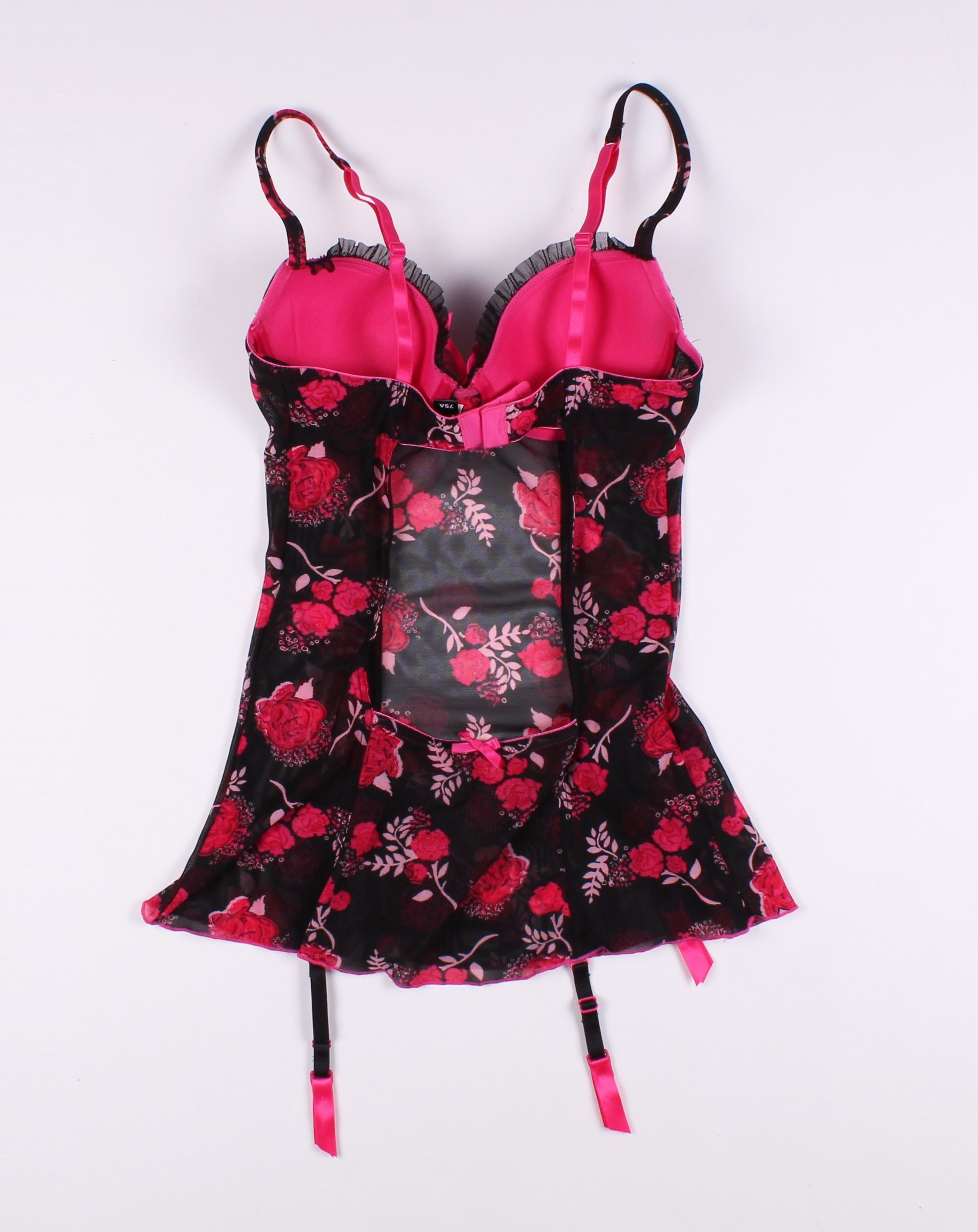 Vintage Avant Premier Y2K Mesh Sexy Basque Floral Suspender Size S / US 4 / IT 40 - 11 Thumbnail