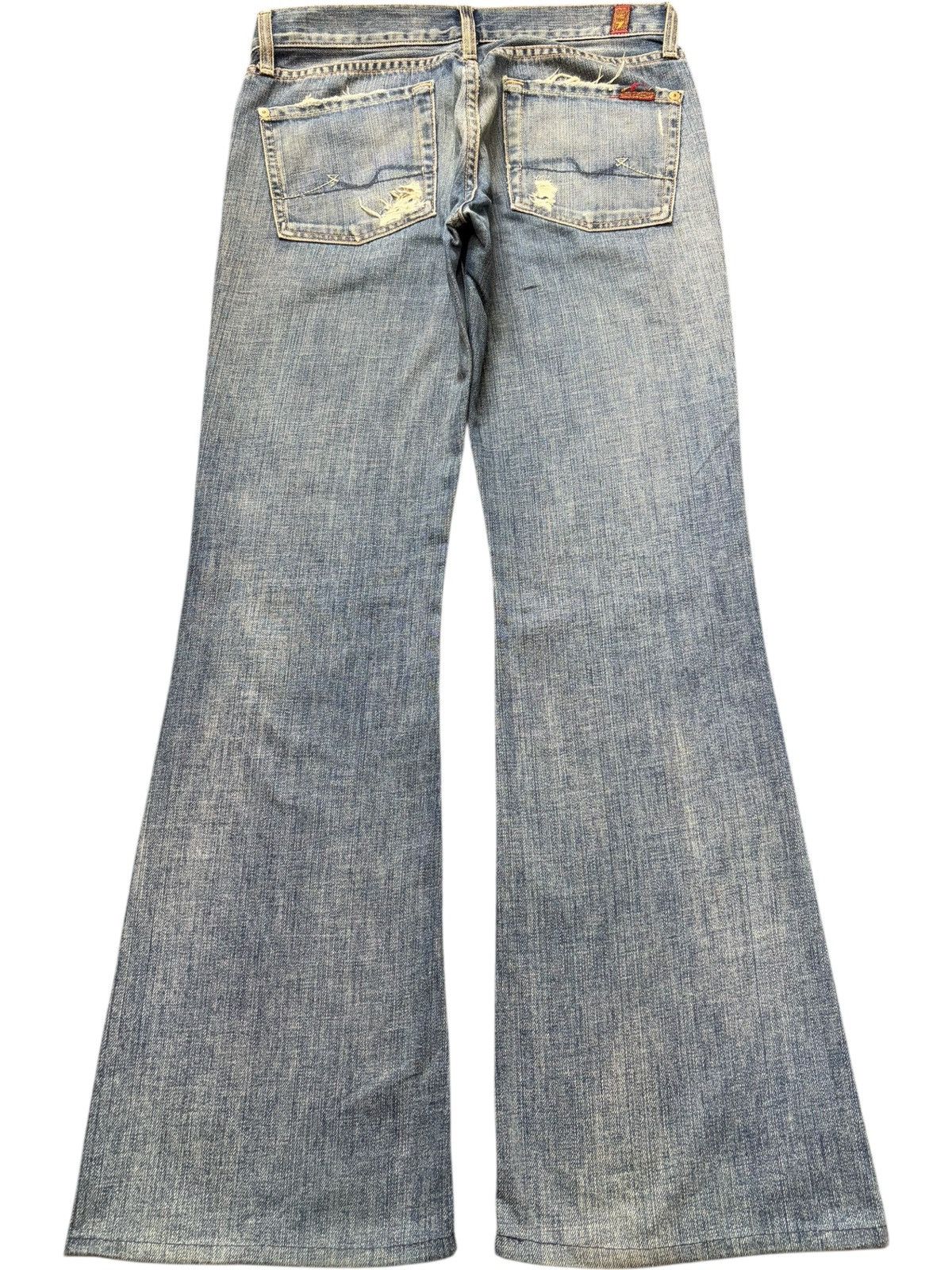 7 For All Mankind Vintage 7 For All Mankind Mud Wash Distress Flare Jeans Size 29" - 2 Thumbnail