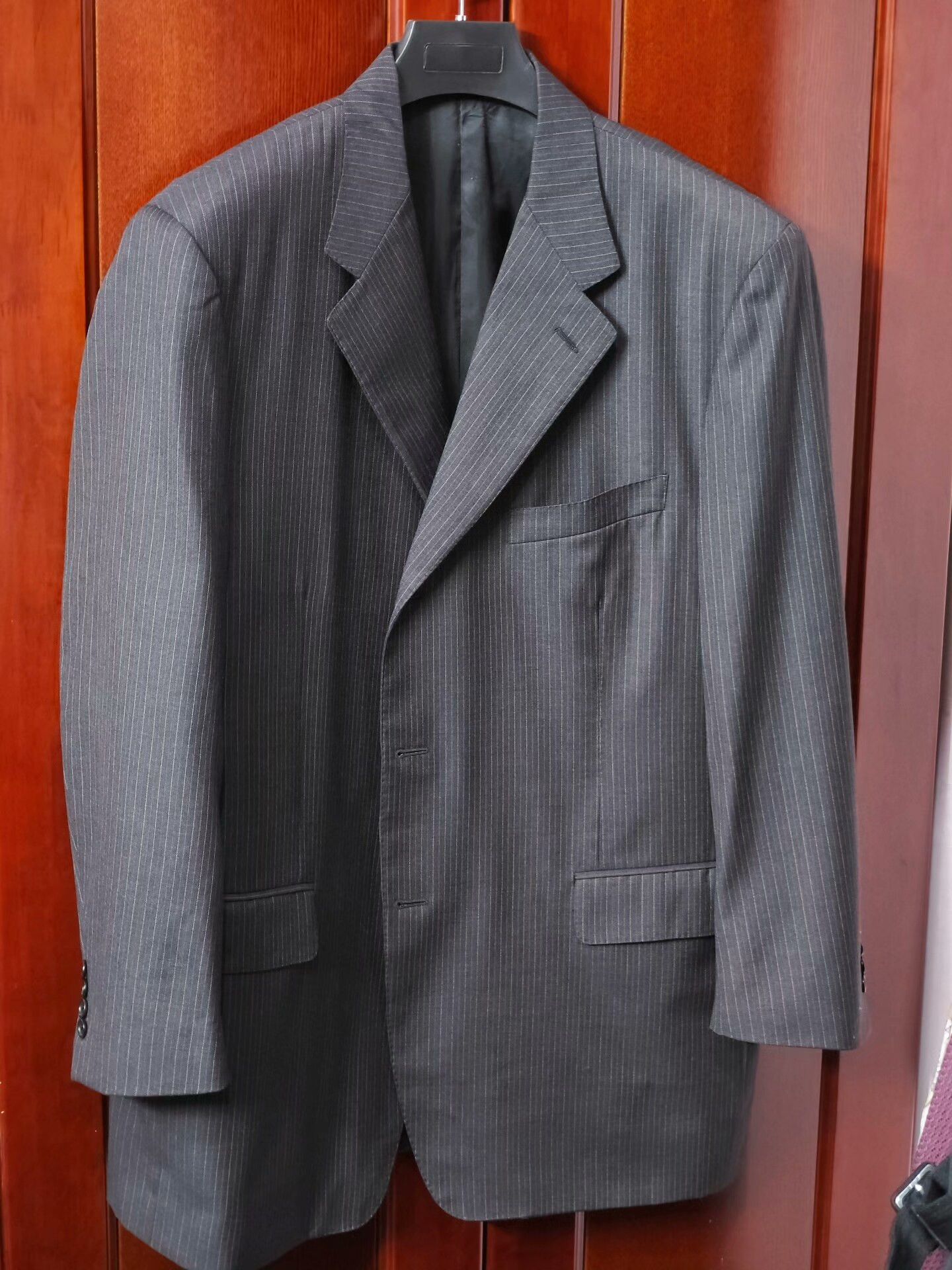 Canali Italian Wool Blazer with Pinstripes Size US XXL / EU 58 / 5 - 1 Thumbnail