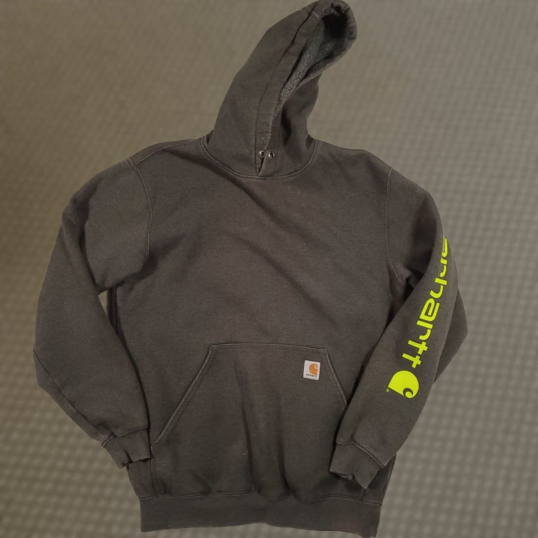 Carhartt Carhartt Hoodie Mens M Gray Logo Fleece Graphic Print Pullover Sweatshirt Workwear Size US M / EU 48-50 / 2 - 1 Thumbnail