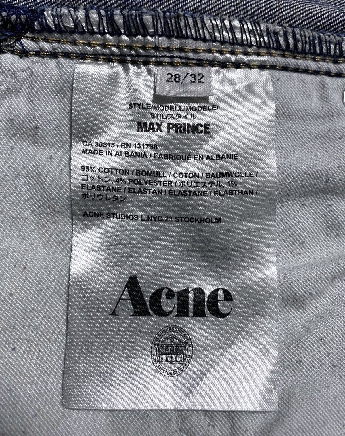 Acne Studios Womens Acne Studios Max Prince Washed Navy Jeans Denim Thick Size 28" / US 6 / IT 42 - 16 Thumbnail