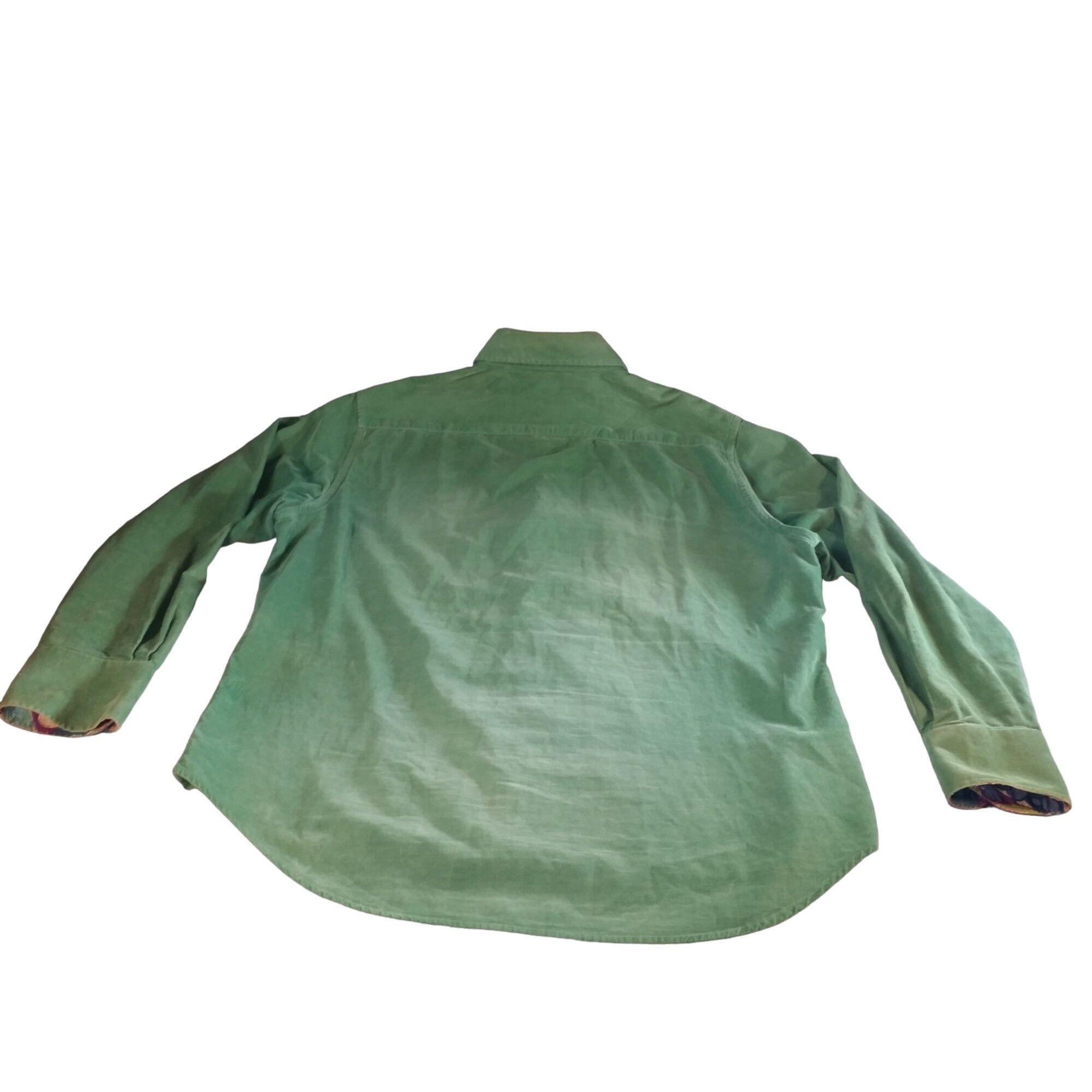 Robert Graham Robert Graham Corduroy Button Up Shirt Men Sz XL Green Desig Size US XL / EU 56 / 4 - 8 Thumbnail