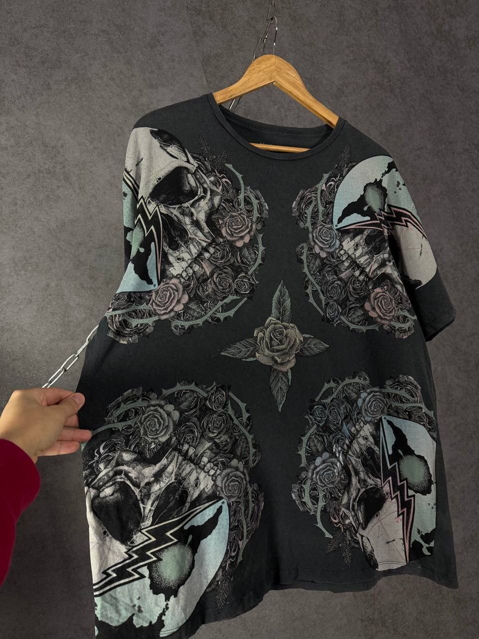 Allsaints Allsaints designer art crazy skulls oversized tee Size US L / EU 52-54 / 3 - 3 Thumbnail