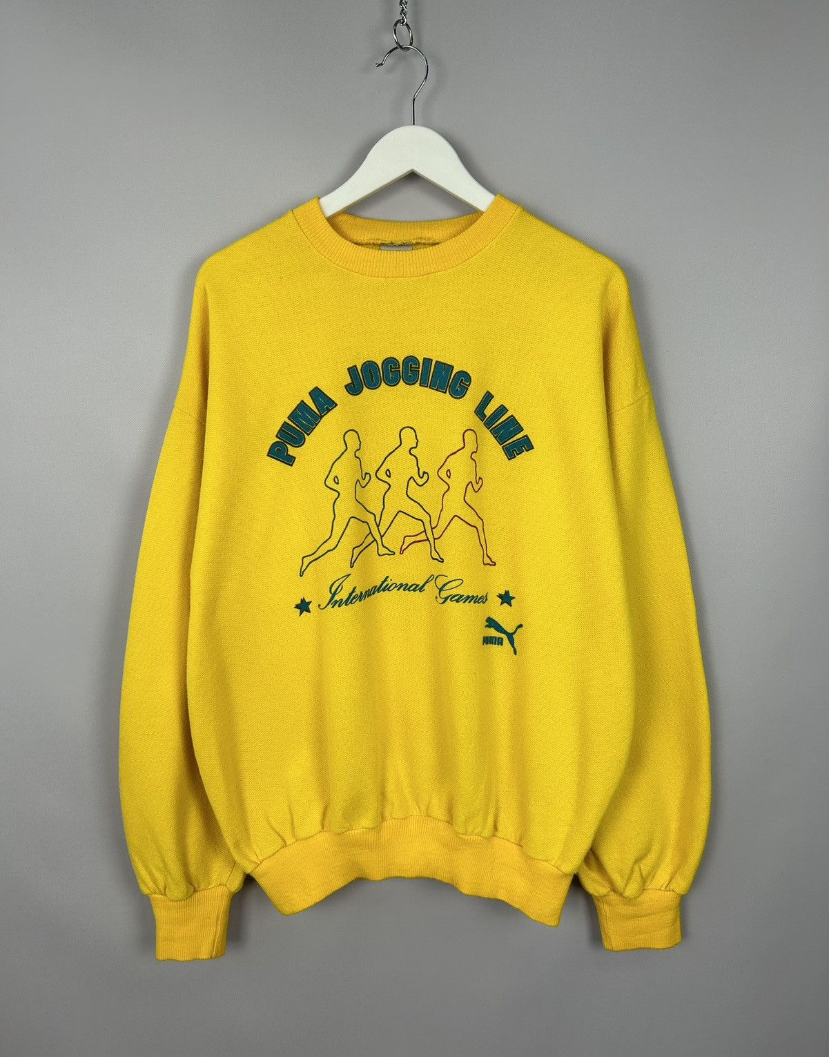 Puma × Vintage Vintage PUMA Jogging Life International Games Sweatshirt XL Size US XL / EU 56 / 4 - 1 Thumbnail