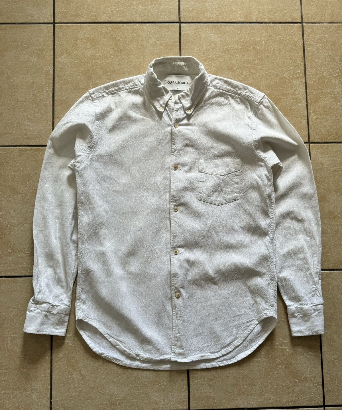 Our Legacy Our Legacy 1950'S SHIRT WHITE LEMON COTTON LINEN