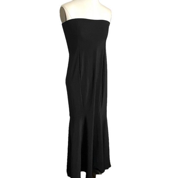 Vintage Vintage Black Tube Maxi Mermaid Dress - Stretchy! 🇨🇦 Size M / US 6-8 / IT 42-44 - 2 Thumbnail