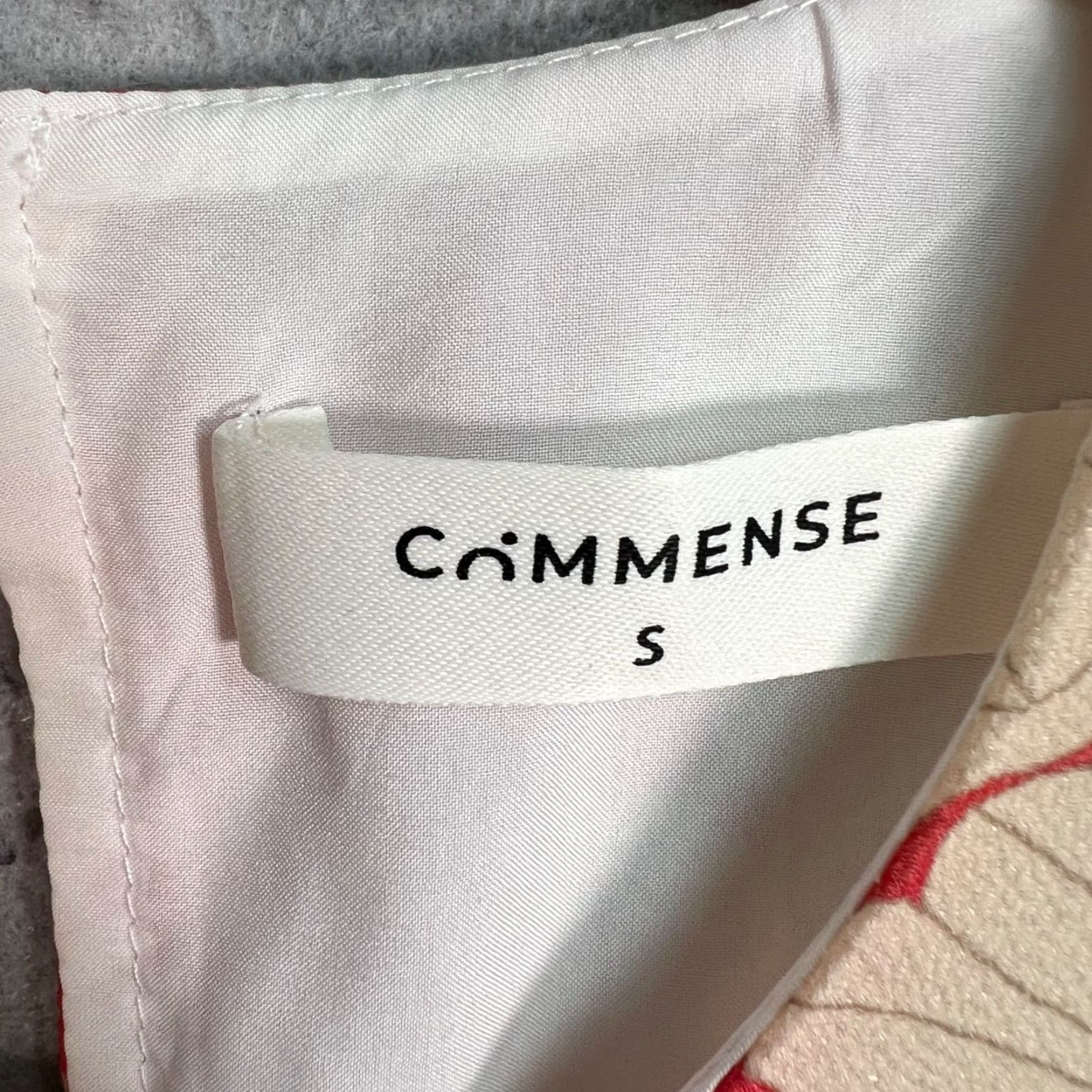 Vintage Commense Dress Womens Size S Red Floral Maxi Cap-Sleeve Round Neck Polyester Party/Cocktail Casual Size S / US 4 / IT 40 - 3 Thumbnail