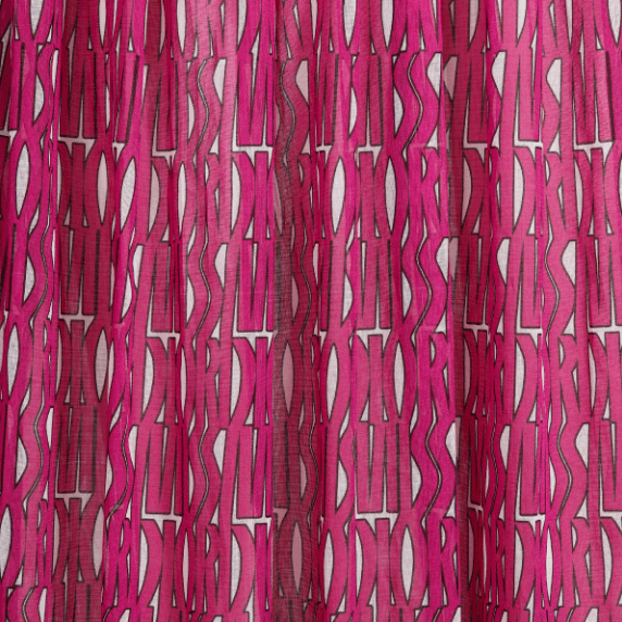 Dior o1w1db11225 451J64 Long Pleated Skirt in Fuchsia/White Size 30" / US 8 / IT 44 - 3 Thumbnail