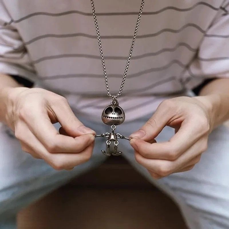 Jewelry Skull Necklace Couple Hip-hop Street Style Pendant Size ONE SIZE - 2 Thumbnail