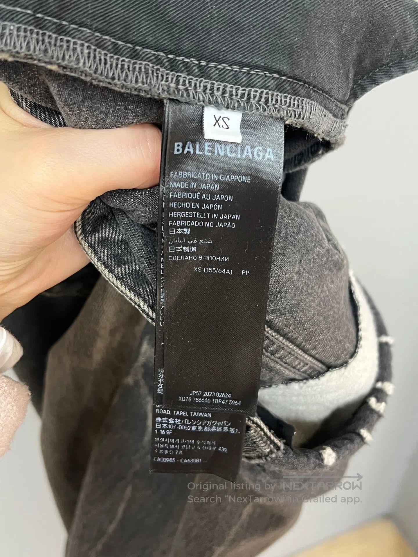 Balenciaga Balenciaga Sweatpant and Denim Patchwork Pants| Size 24" / US 00 / IT 34 - 3 Thumbnail
