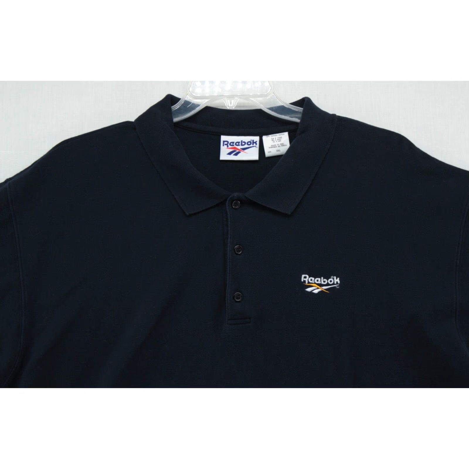 Reebok Reebok Polo Shirt Men's 2XL Blue Short Sleeve Stretch 100% Cotton Casual Size US XXL / EU 58 / 5 - 3 Thumbnail