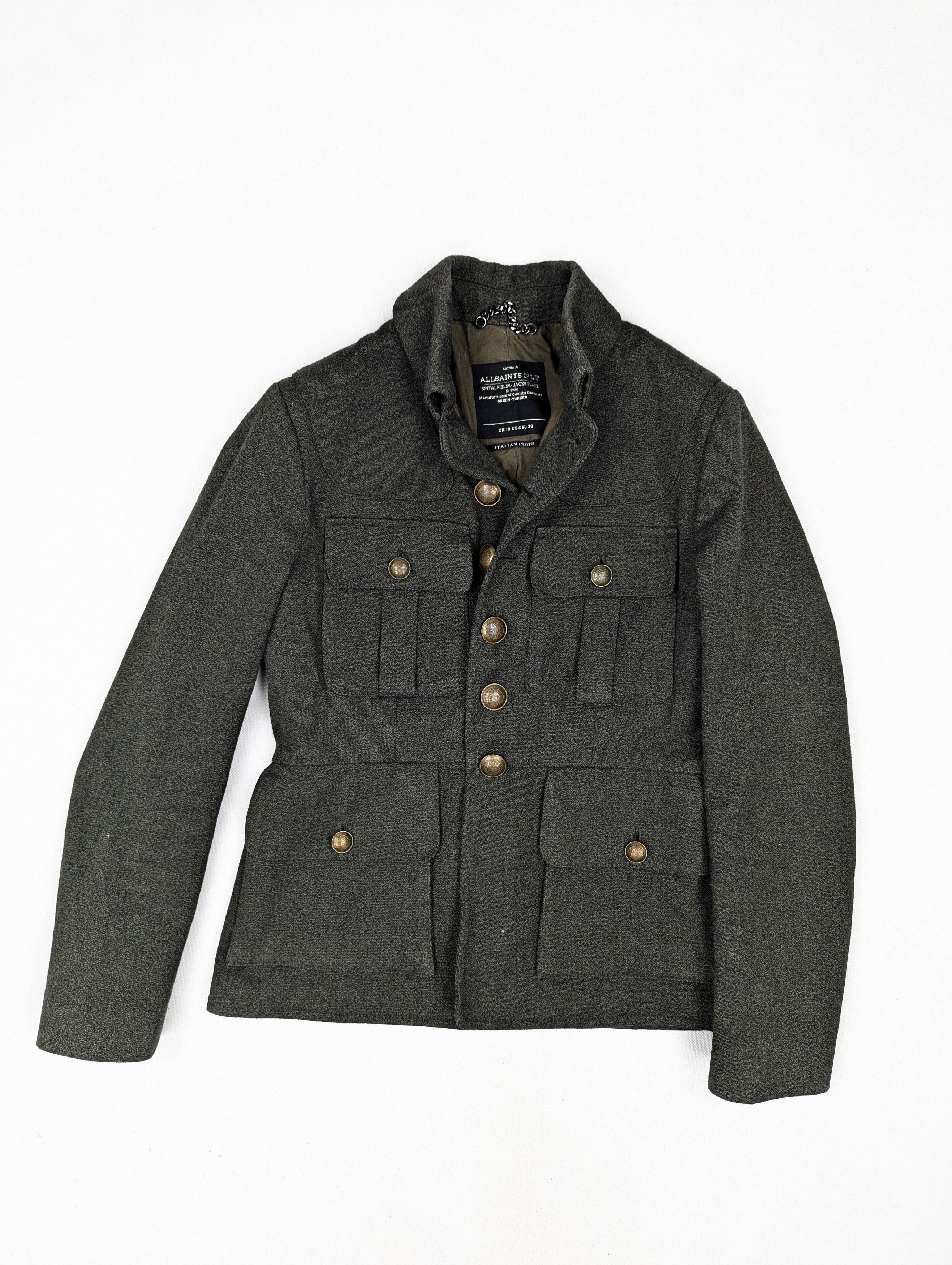 Allsaints Allsaints olive wool jacket coat M Size M / US 6-8 / IT 42-44 - 1 Thumbnail