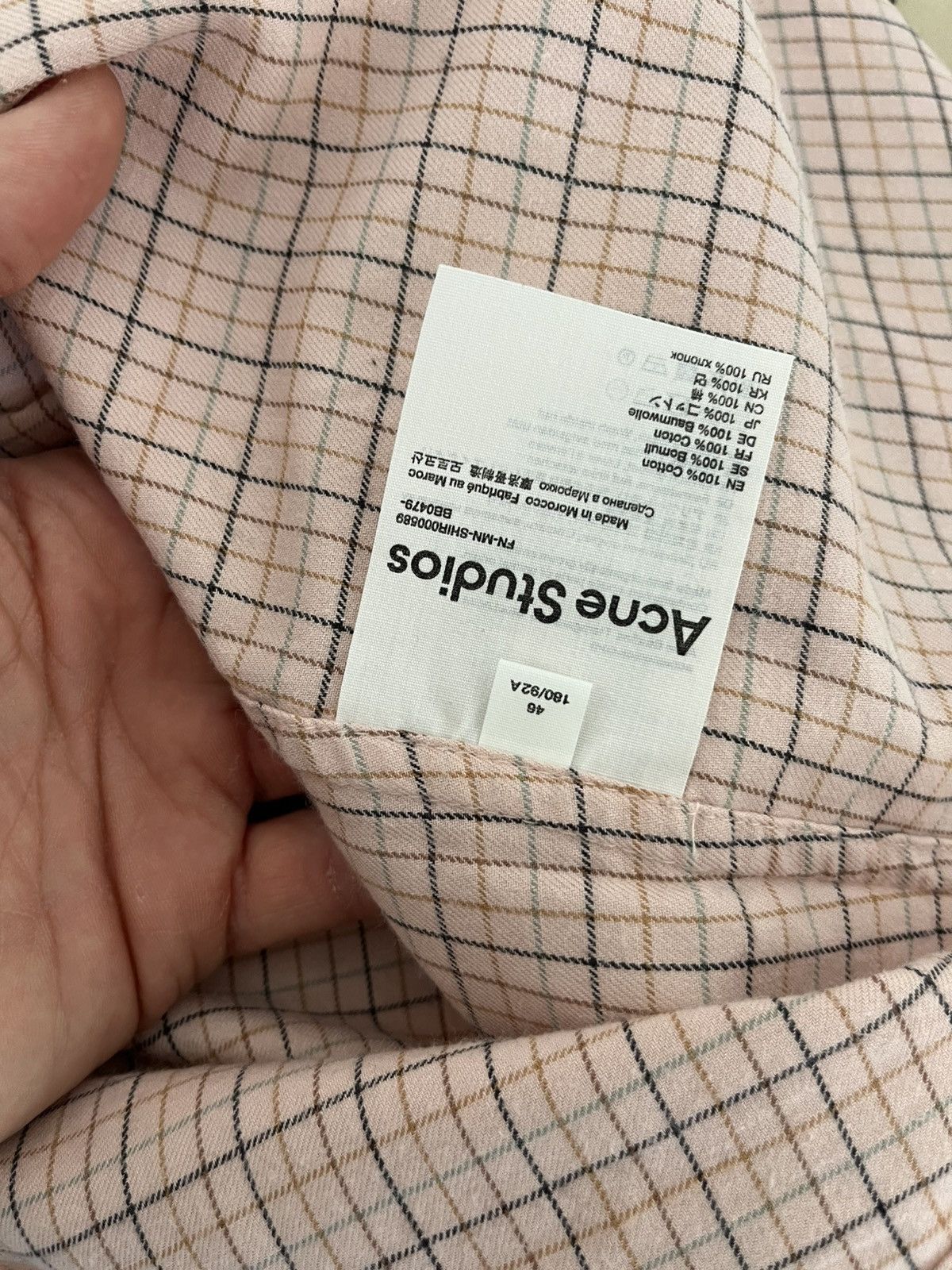 Acne Studios ACNE STUDIOS flannel check shirt Size US M / EU 48-50 / 2 - 6 Thumbnail