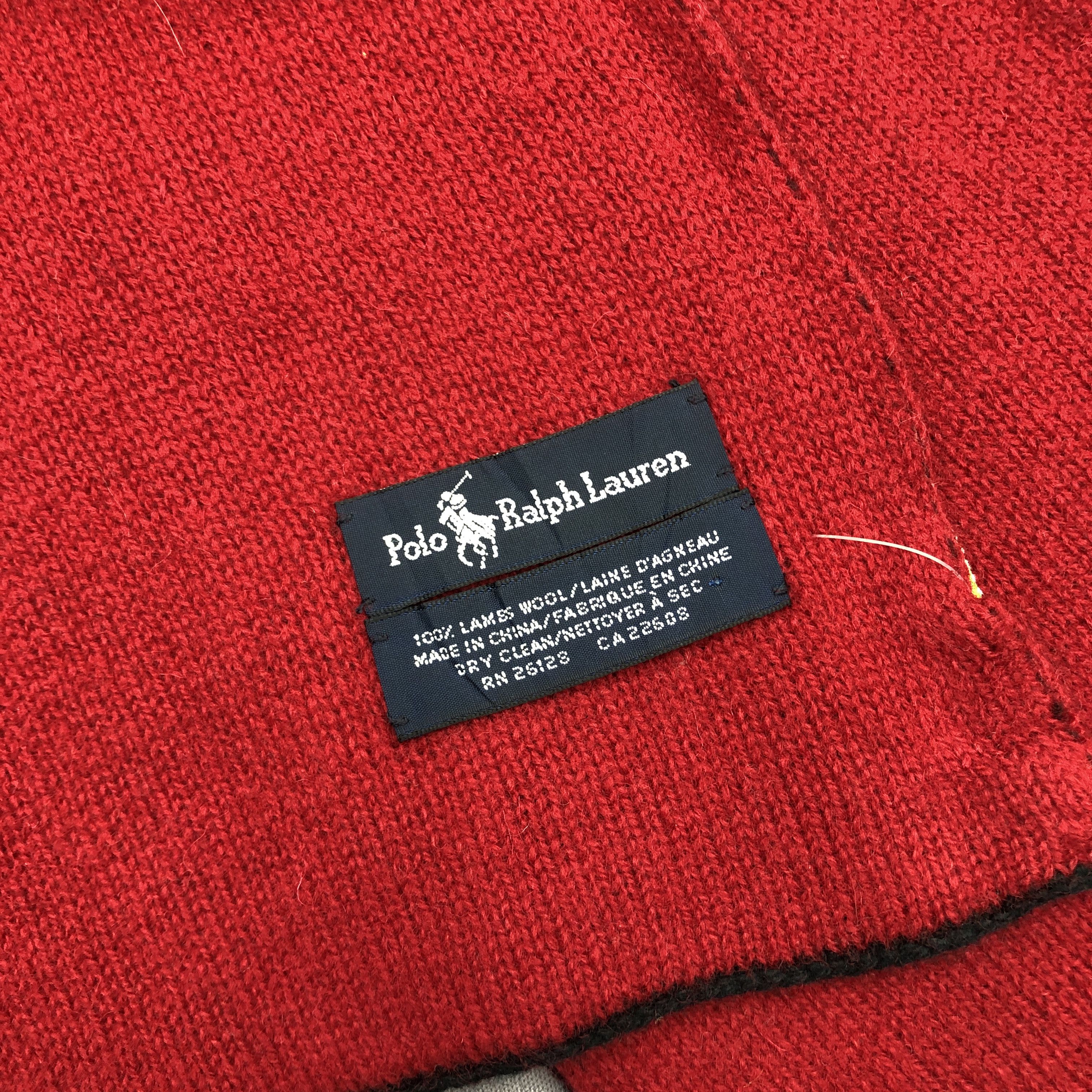 Polo Ralph Lauren × Ralph Lauren × Vintage Vintage Polo Ralph Lauren Scarf Knit Muffler Wool Scarves Size ONE SIZE - 5 Thumbnail