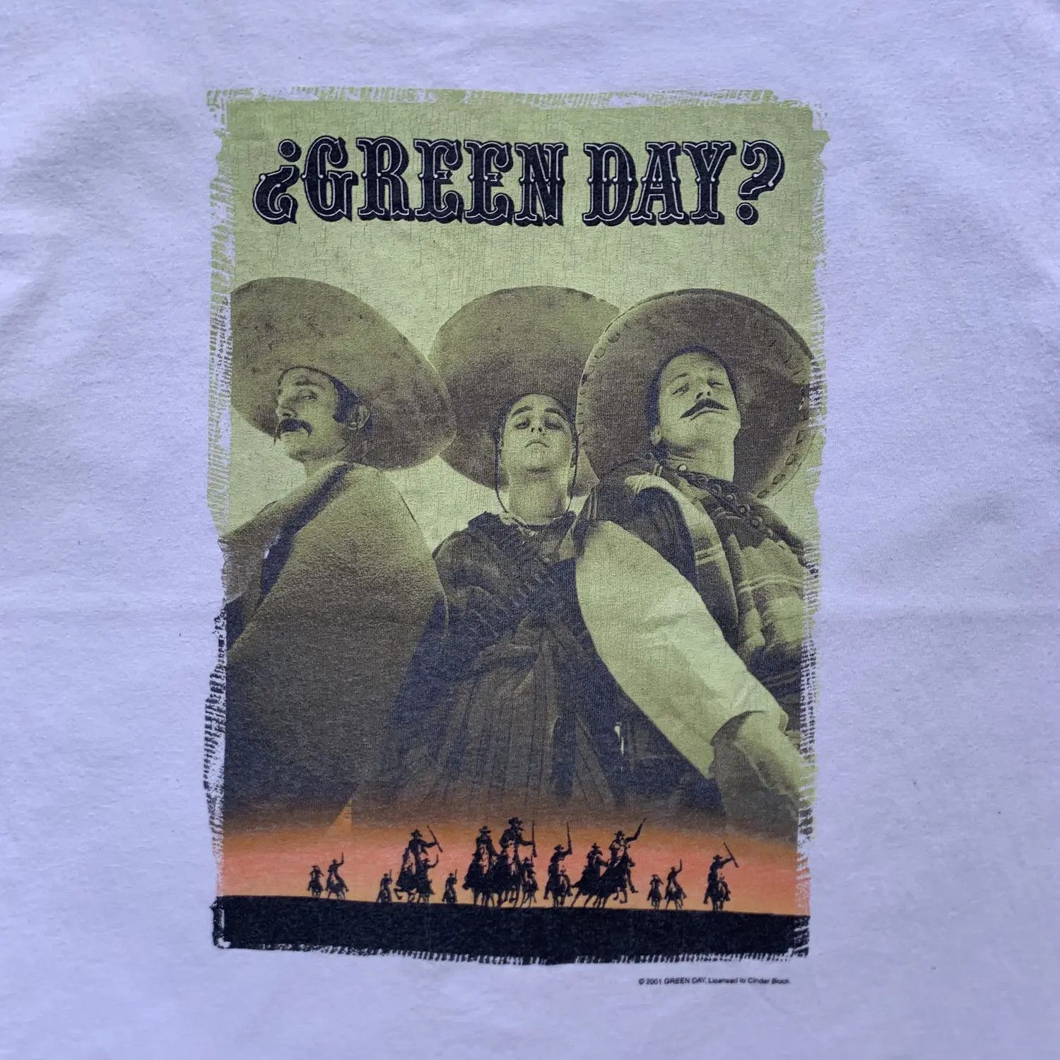 Band Tees Vintage 00s Green Day Warning Tour Tee White Punk Rock Merch Size US M / EU 48-50 / 2 - 7 Thumbnail