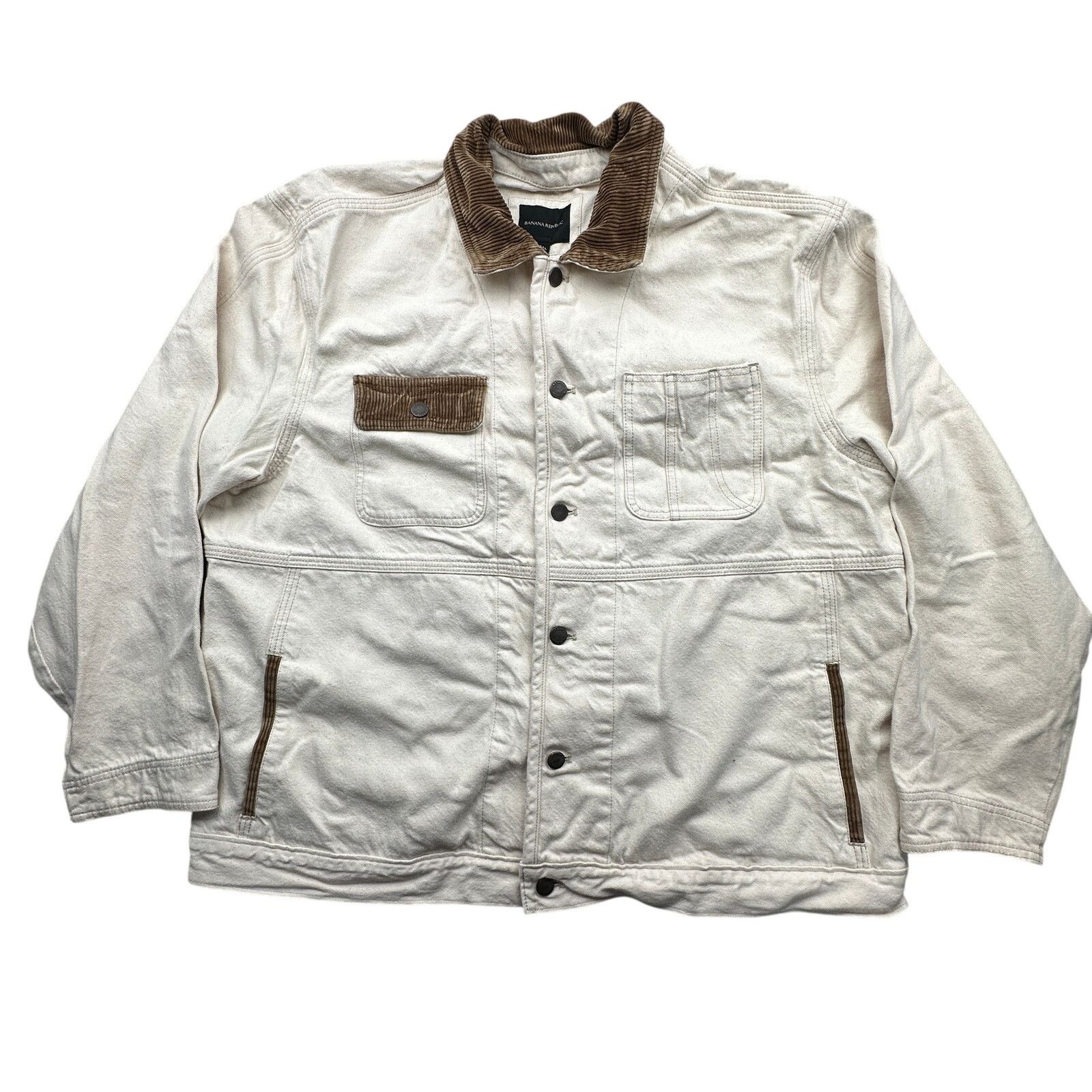 Banana Republic Banana Republic Denim Workwear Ranch Chore Coat Jacket XXL Size US XXL / EU 58 / 5 - 1 Thumbnail
