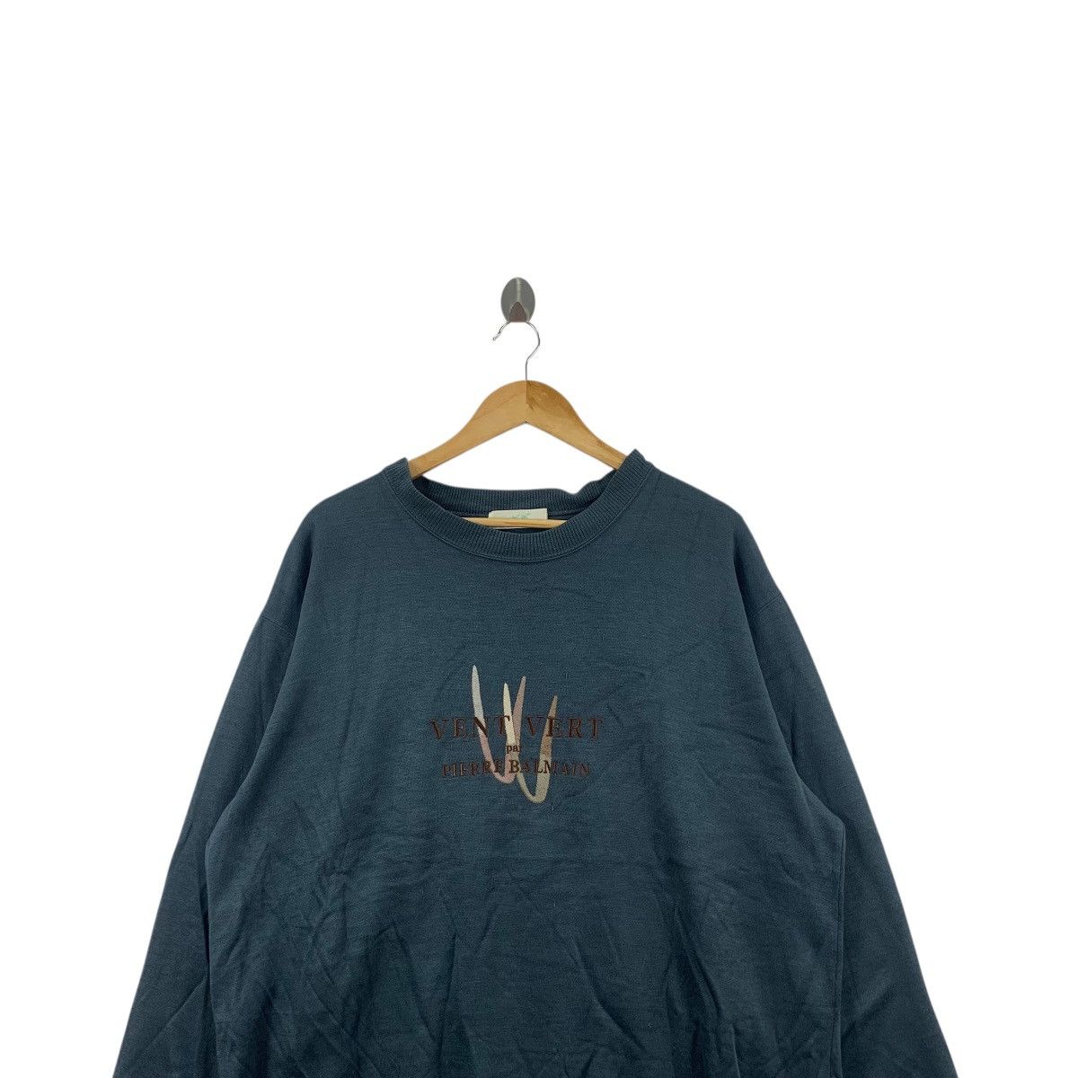 Pierre Balmain Vintage PIERRE BALMAIN PARIS Vent Vert Embroidered Sweatshir Size XXL / US 16-18 / IT 52-54 - 2 Thumbnail