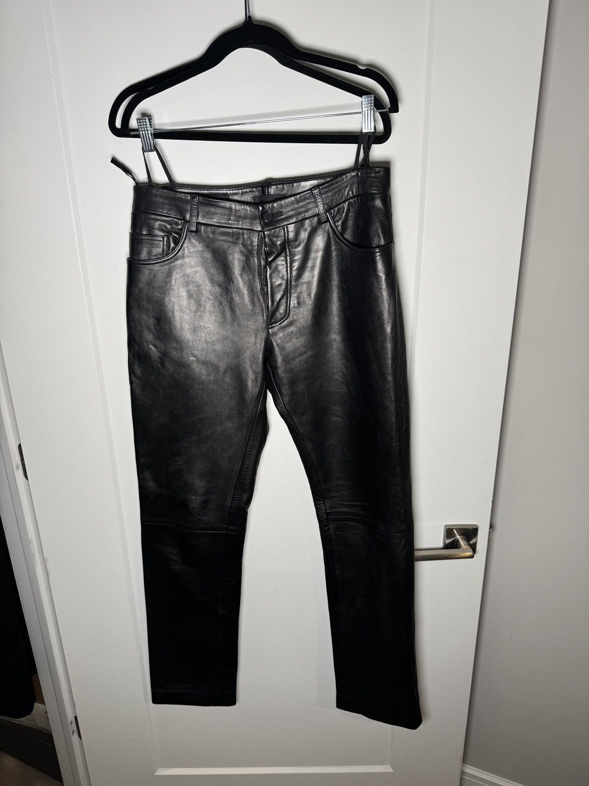90s 黒タグ 本人期 HELMUT LANG LEATHER PANTS