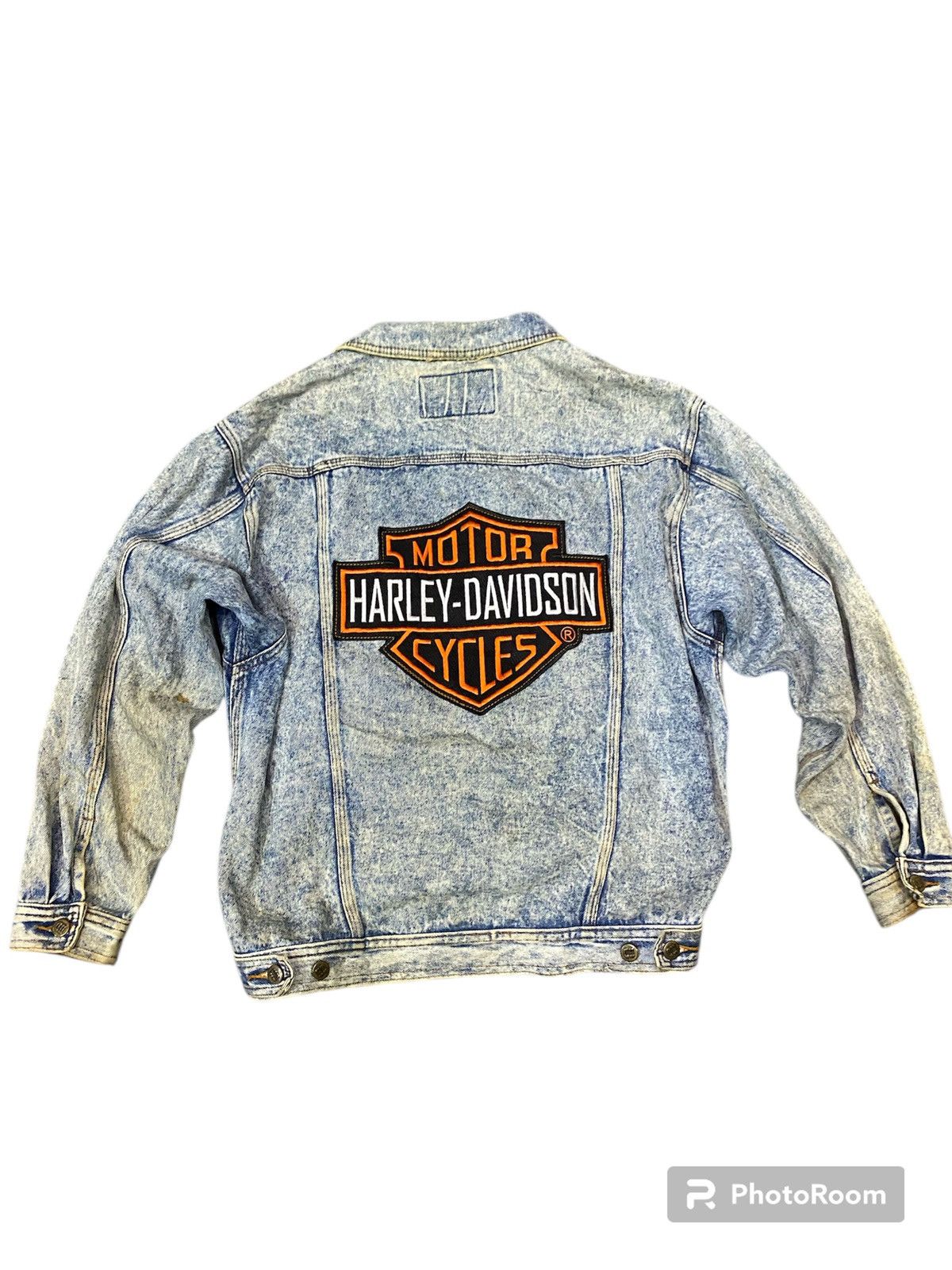 Harley Davidson Vintage harley Davison denim jacket Size US L / EU 52-54 / 3 - 1 Thumbnail