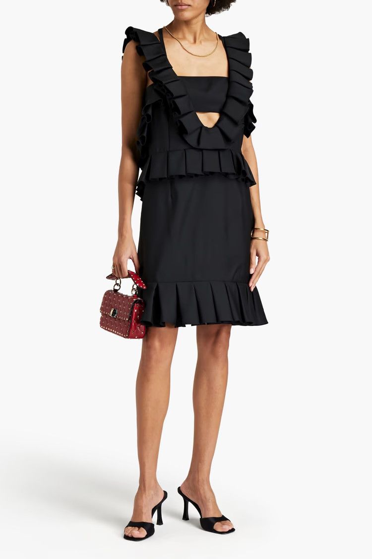 Valentino o1y0326 Mini Dress in Black Size M / US 6-8 / IT 42-44 - 2 Thumbnail