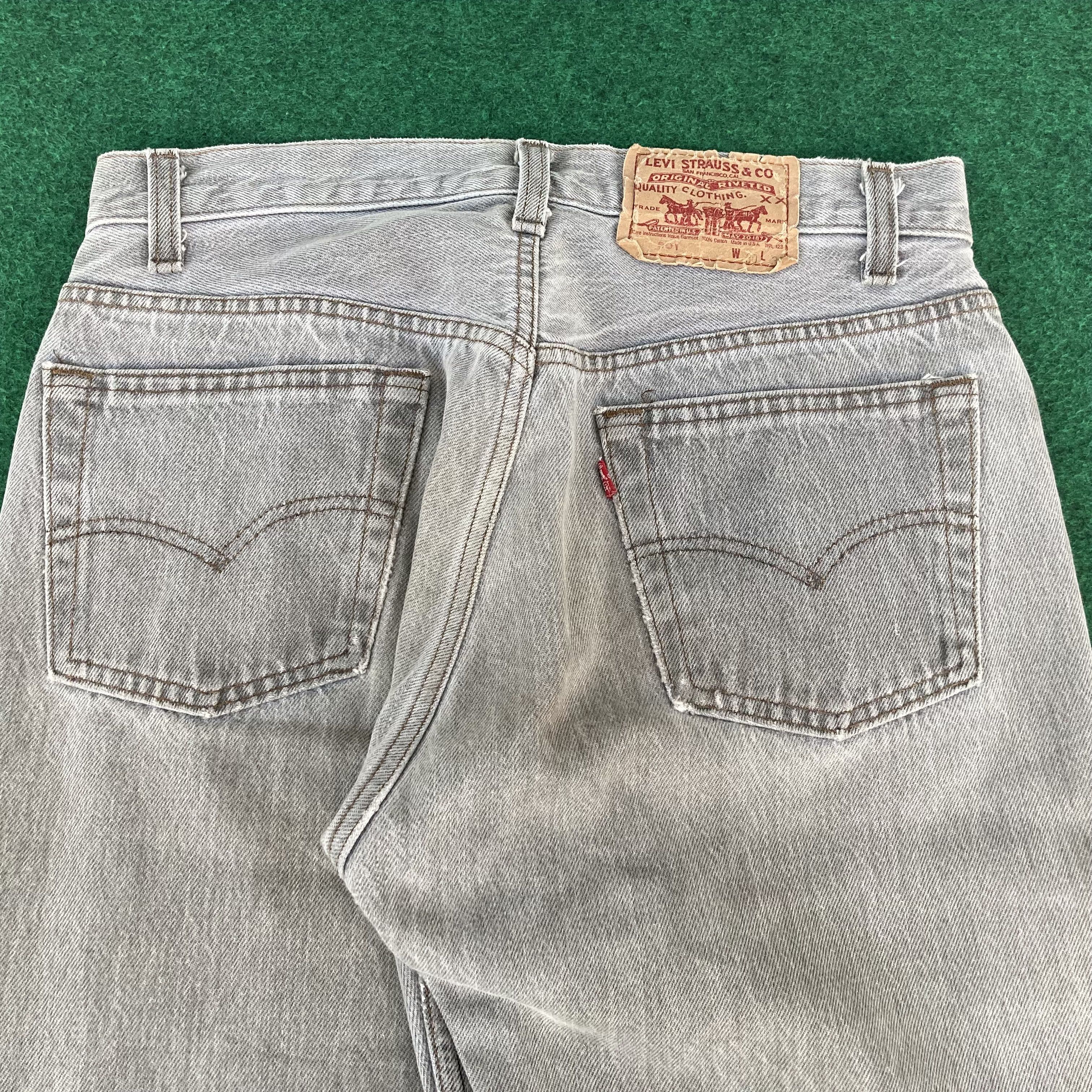 Levi's × Vintage Vtg Levis 501 Distressed Ripped Sz 29 Punk Grunge Jeans Size US 29 - 8 Thumbnail