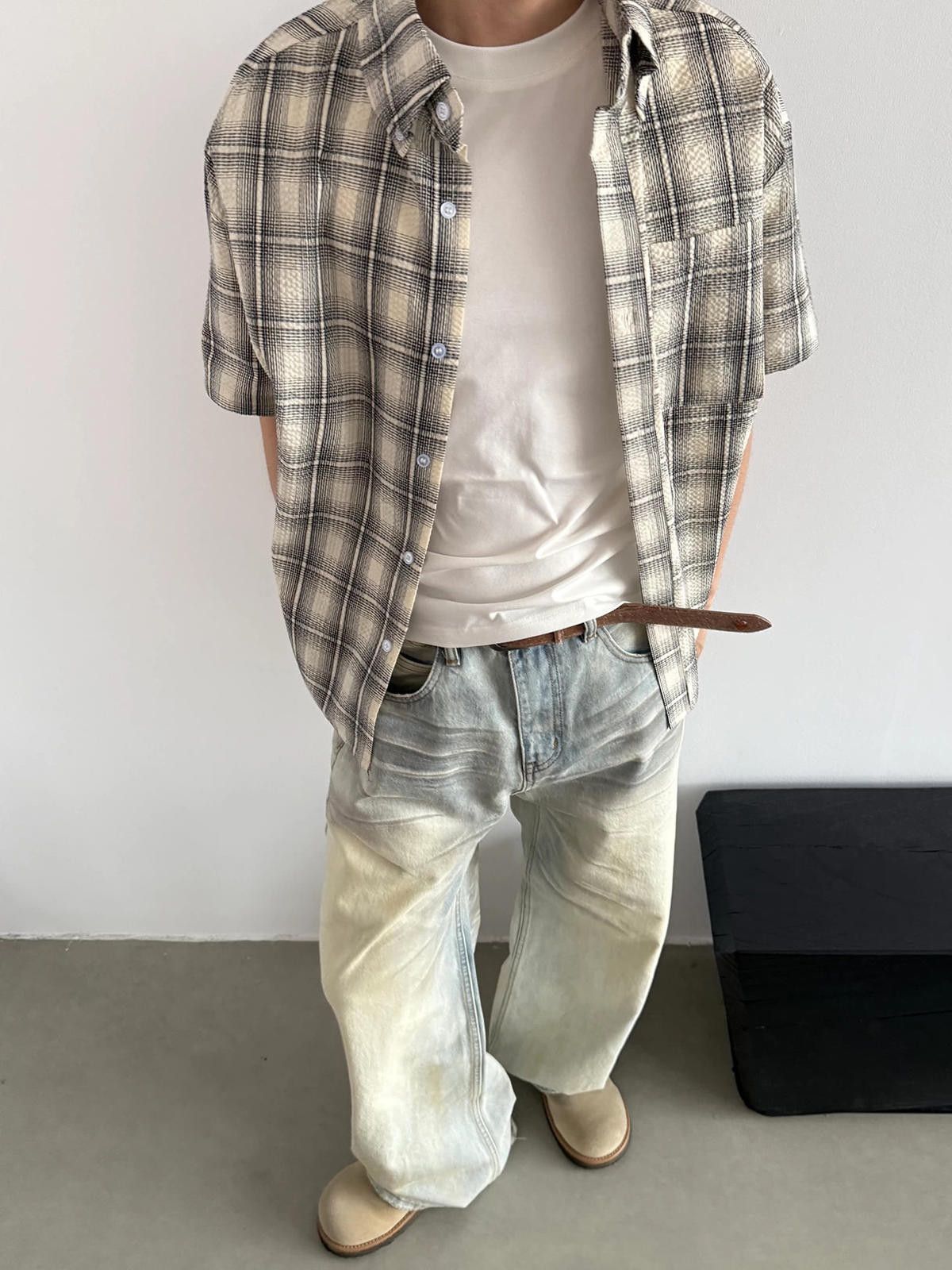 Japanese Brand Plaid Button-Up Shirt Size US M / EU 48-50 / 2 - 1 Thumbnail