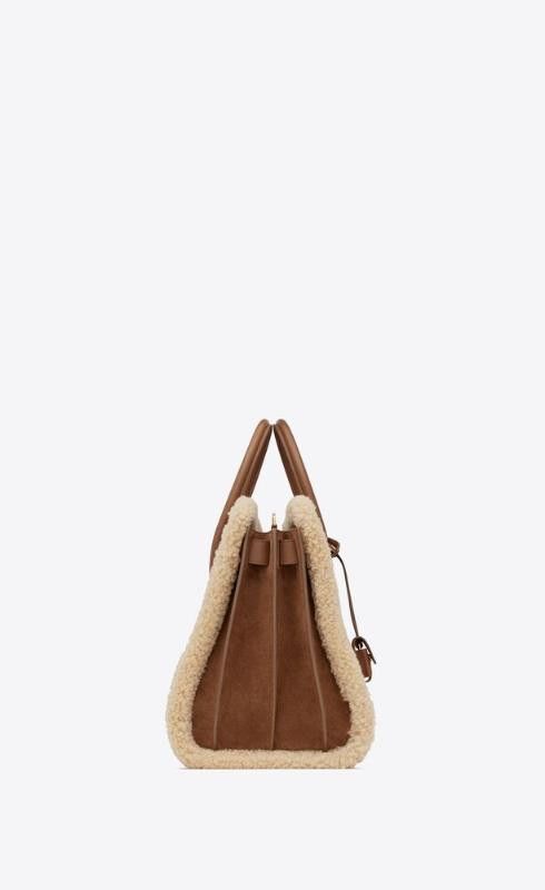 Saint Laurent Paris o1s1wg110525 Size: OS / Medium Bag Suede And Shearling Size ONE SIZE - 3 Thumbnail