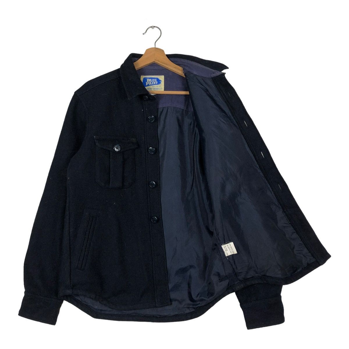 Japanese Brand 🔥VINTAGE BIKER WOOL JACKET BLUE PAINT UNION MADE JAPAN Size US L / EU 52-54 / 3 - 11 Thumbnail