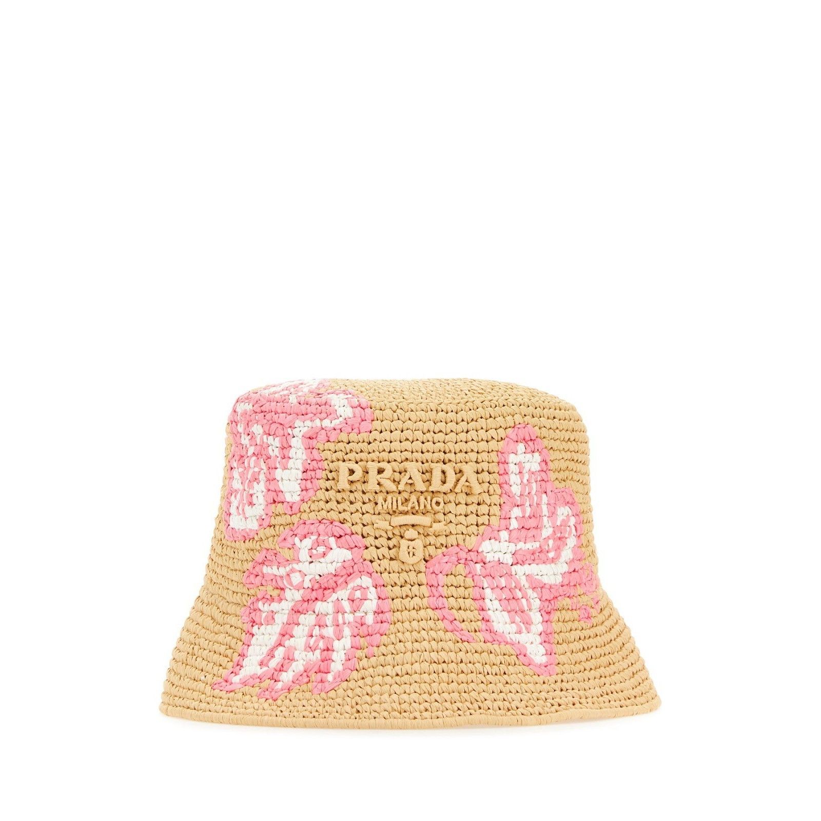 Prada PRADA Raffia Bucket Beige Hat New & Authentic (Women's size: Size ONE SIZE - 1 Thumbnail