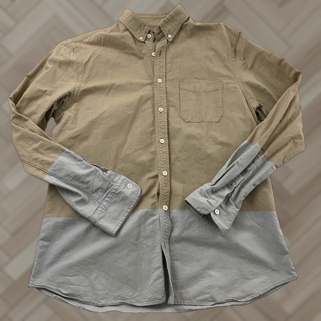 Vintage Wings + Horns Long Sleeve Button-Up Shirt Mens XL Brown Gray Wardrobe Shirt Size US XL / EU 56 / 4 - 1 Thumbnail